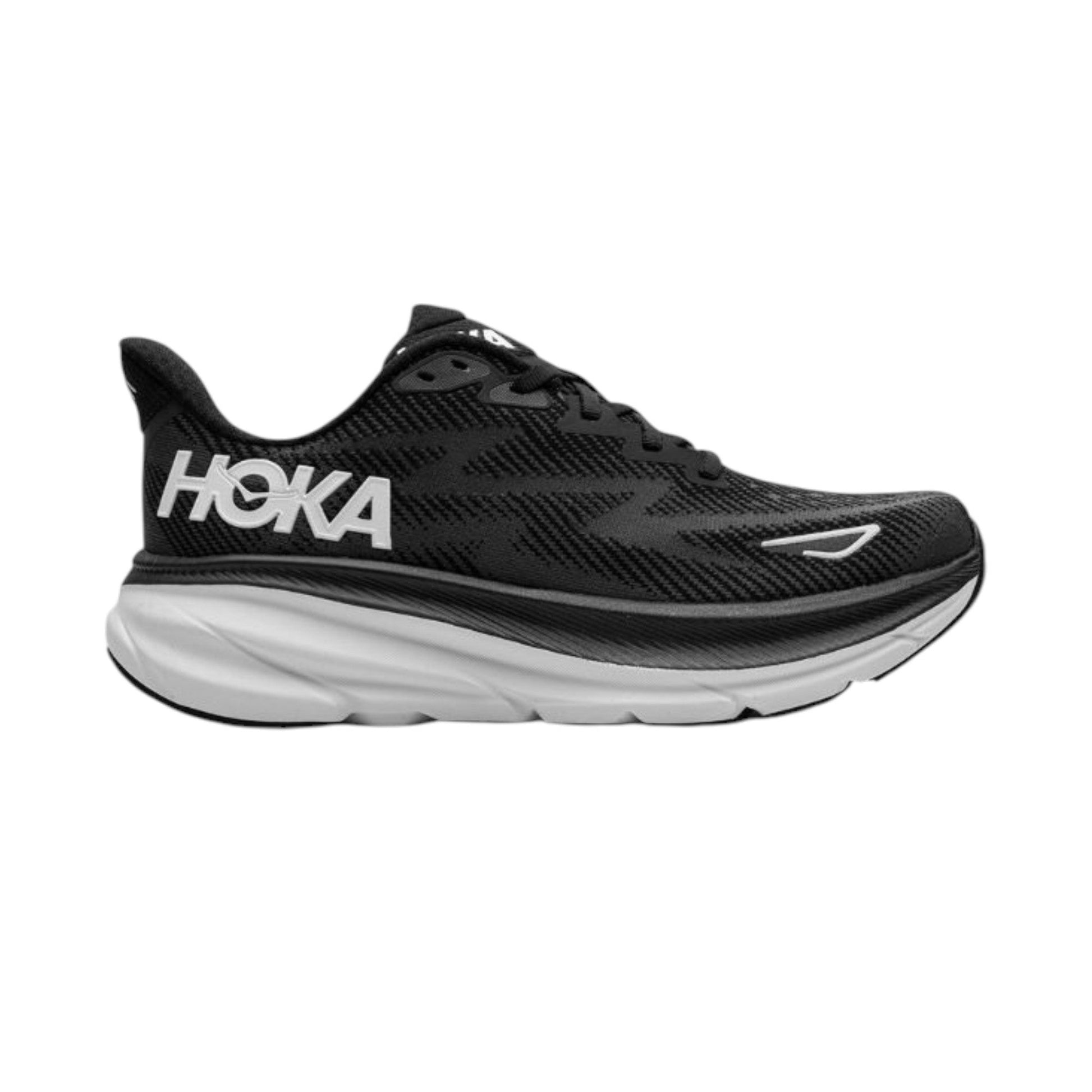 Clifton 9 Men's Logo Patched Shoes,Black