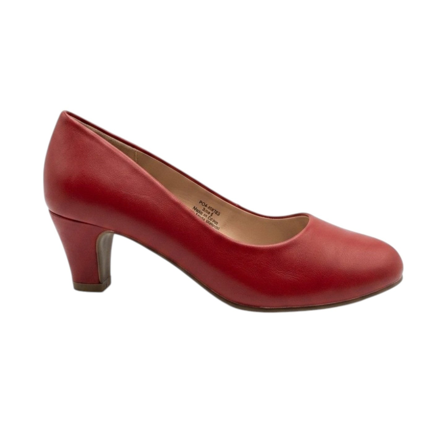 Women's Plain Heeled Shoes,Red