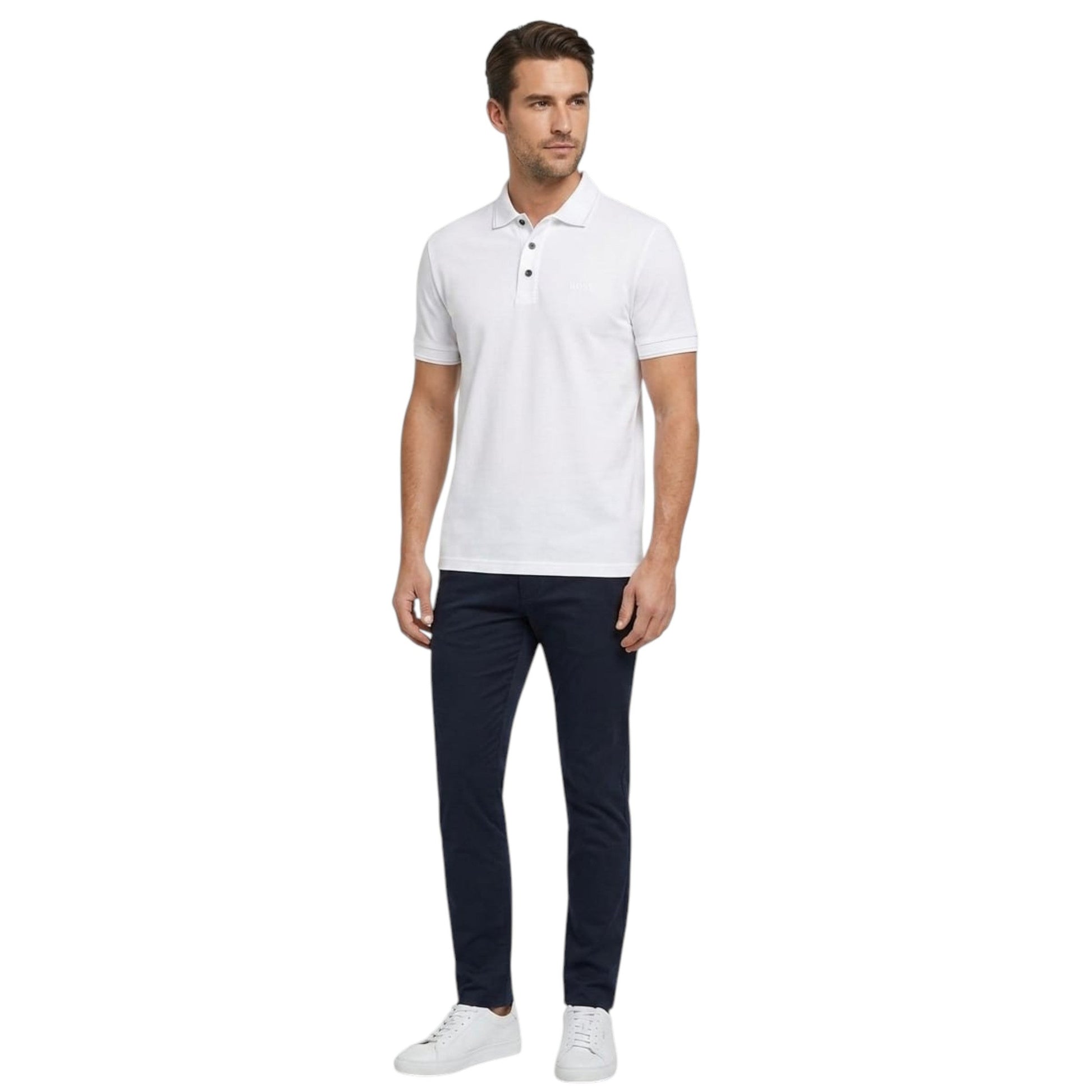 Men's Plain Polo T-Shirt,White
