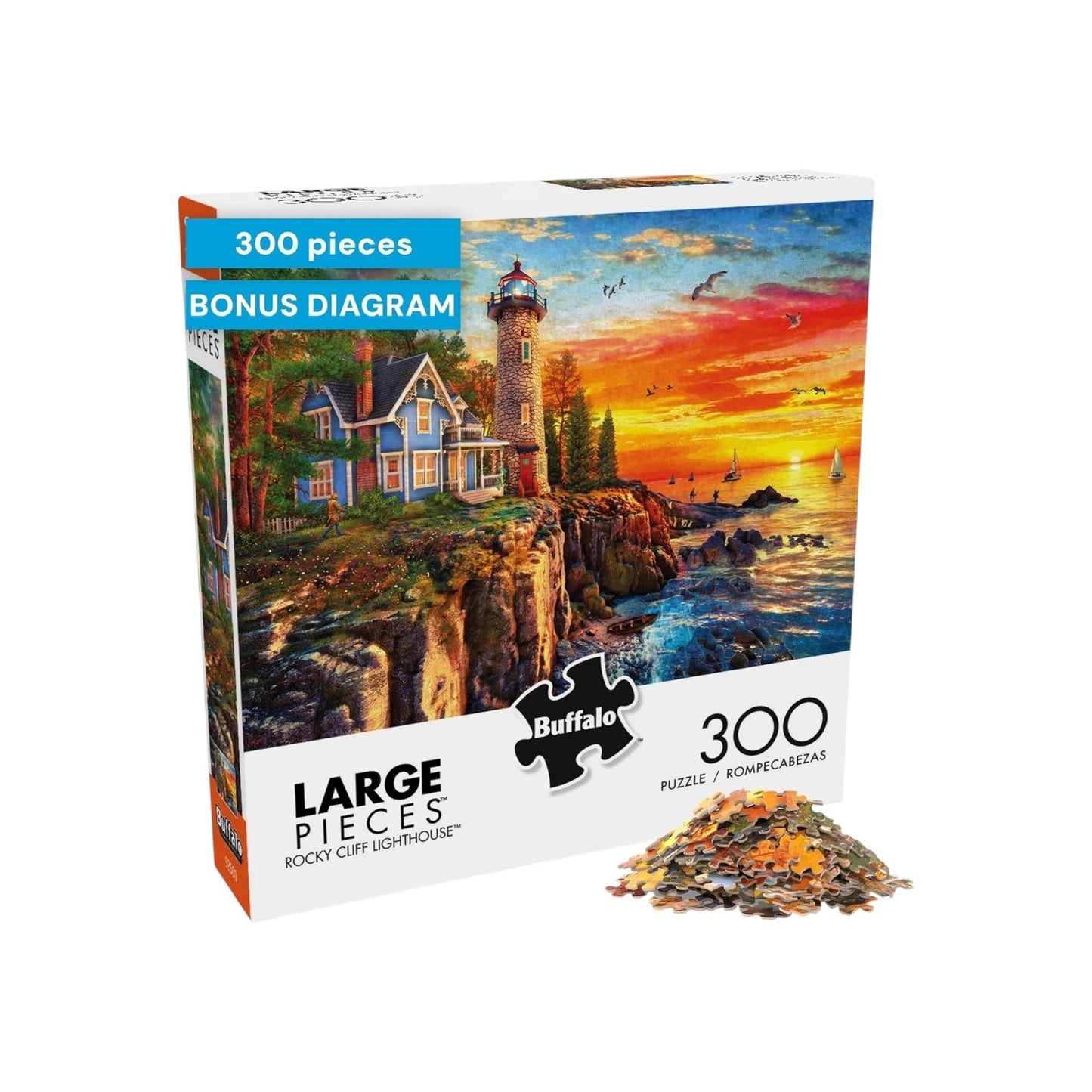 Rocky Cliff Lighthouse Puzzle