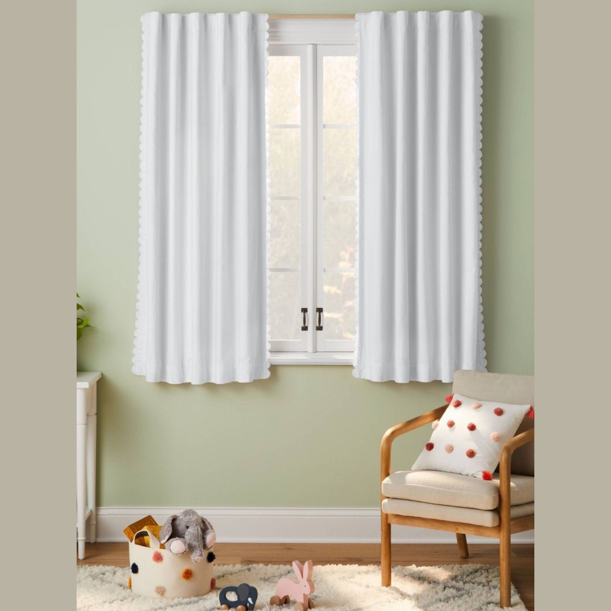 Scallop Blackout Curtain Panel