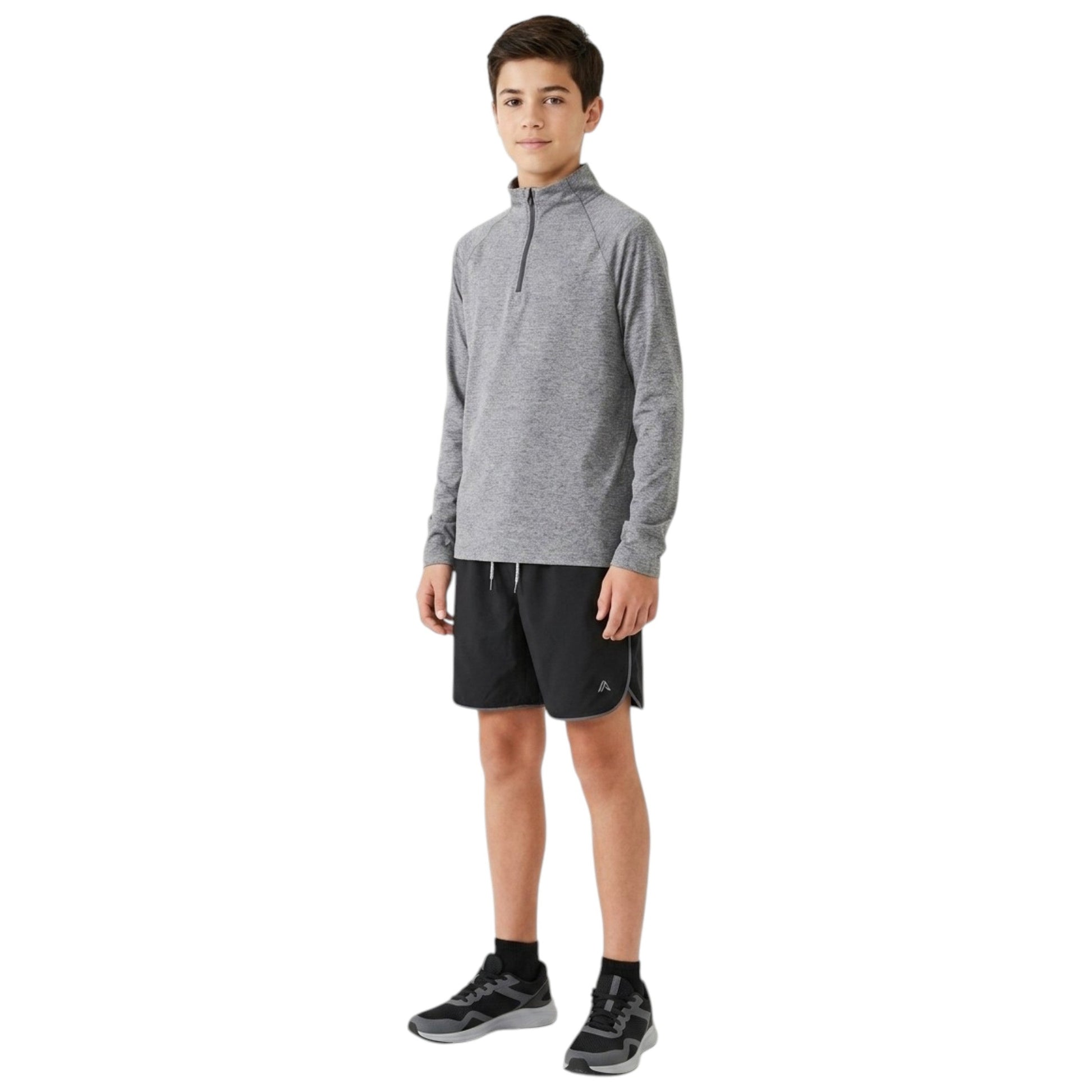 Kids Boy's Heather Top,Grey