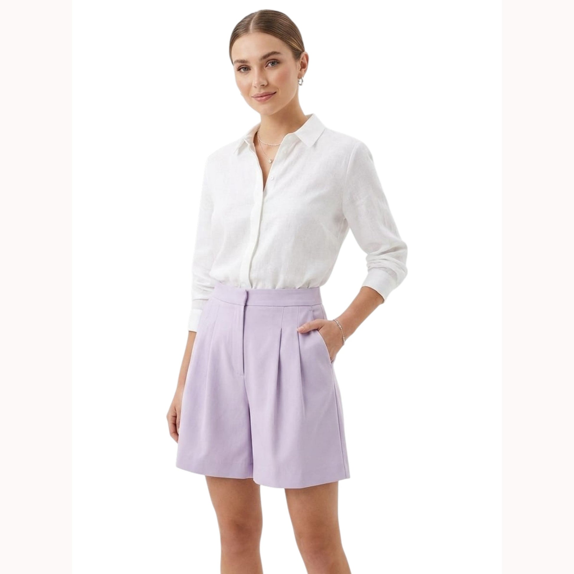 Women's Plain Short,Purple