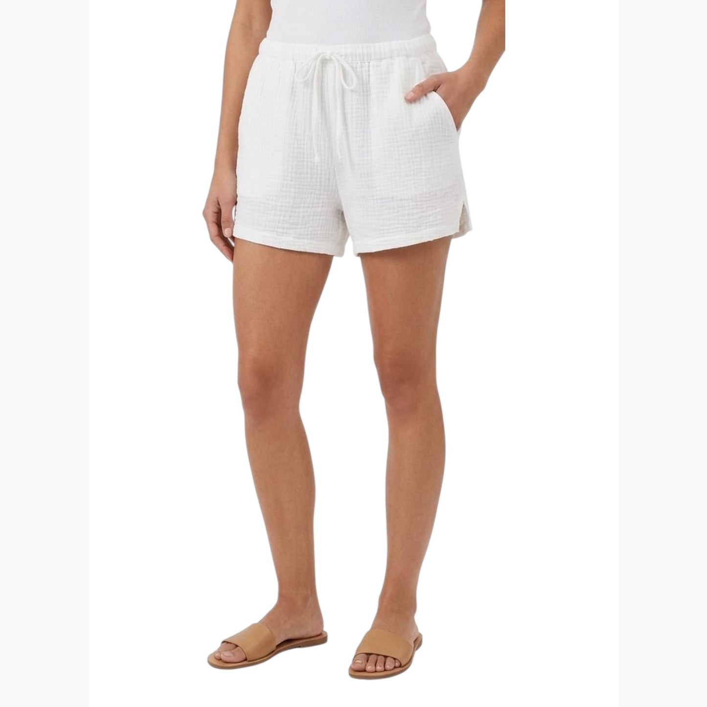 Women's Plain Short,White