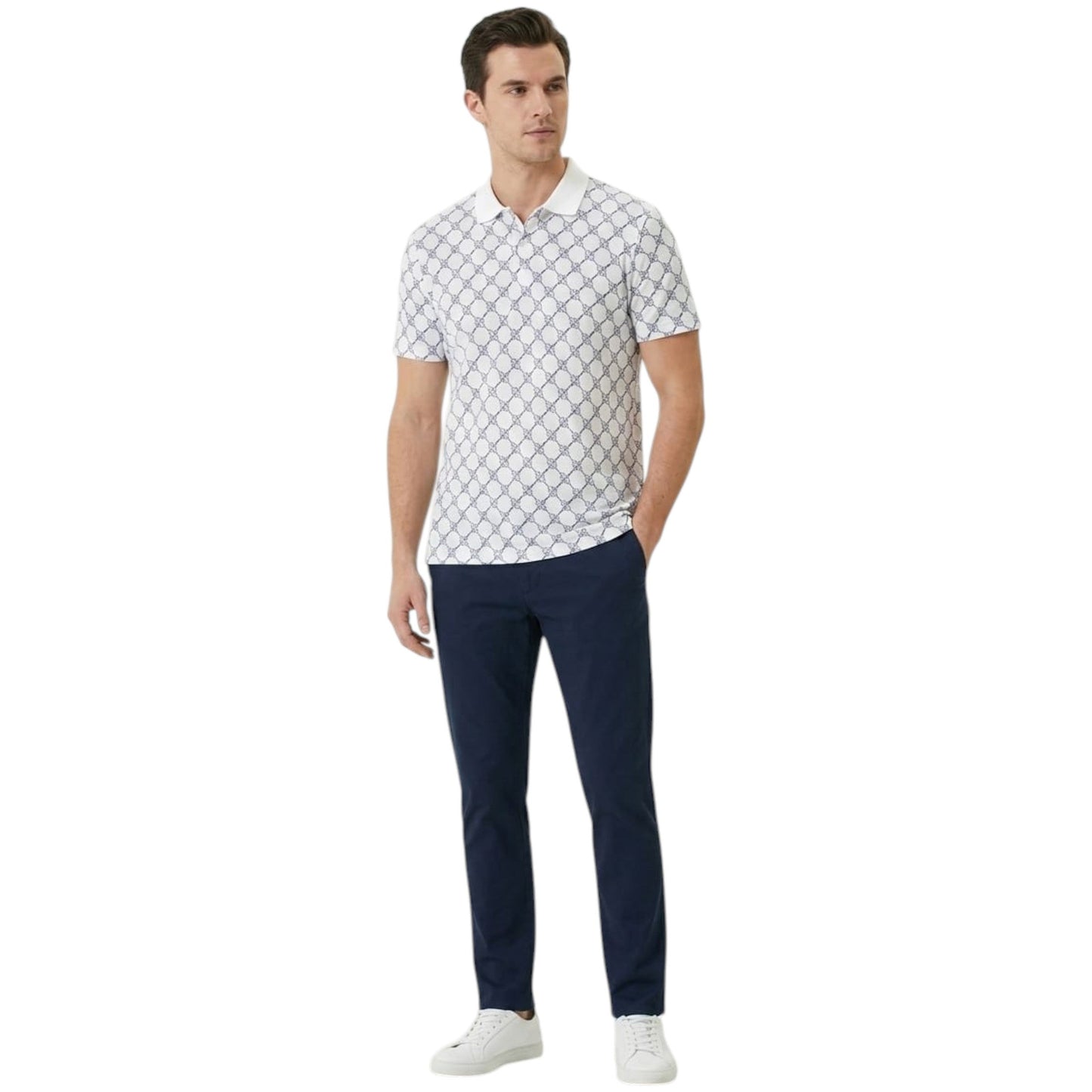 Men's Printed Top,White