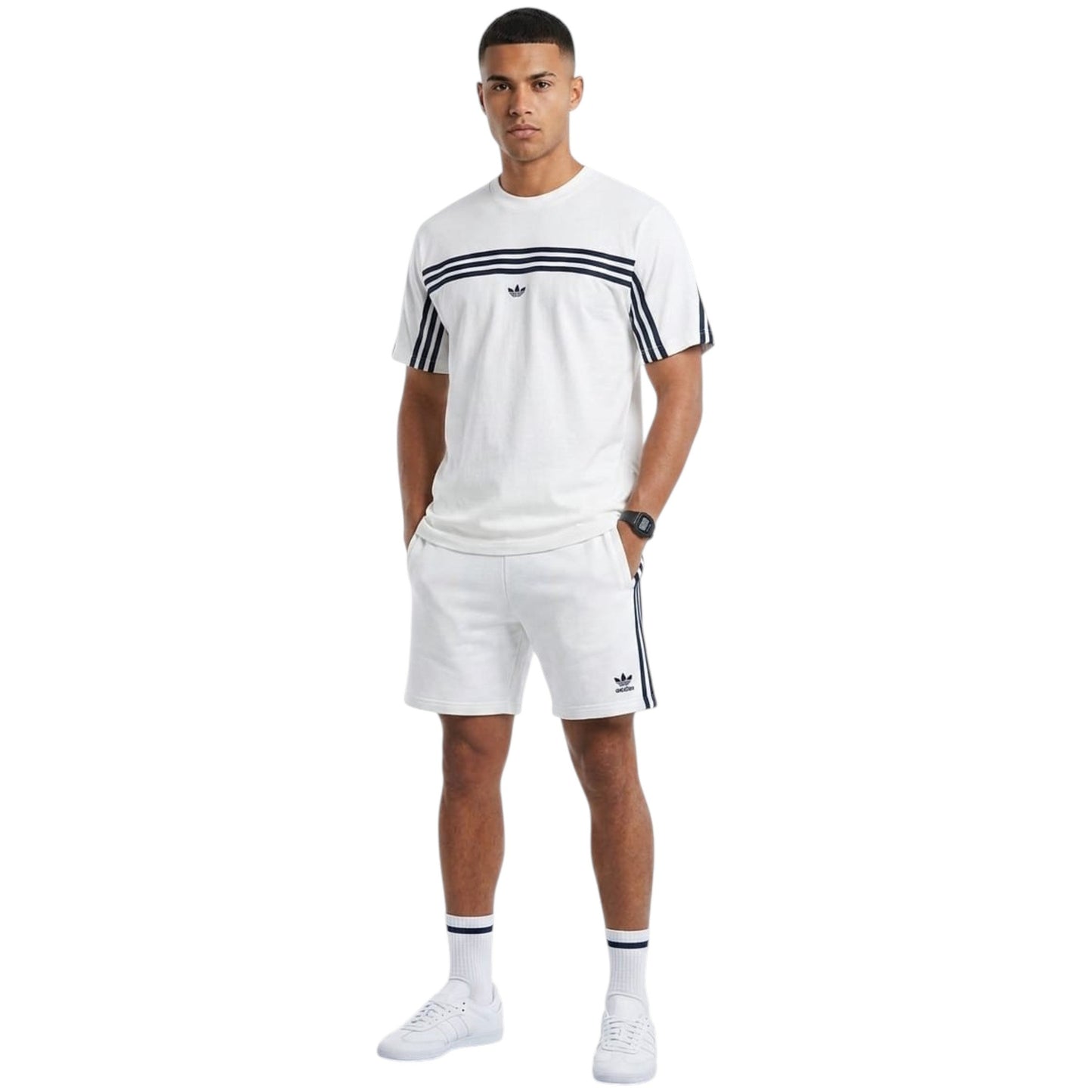 Men's Stripped Top,White