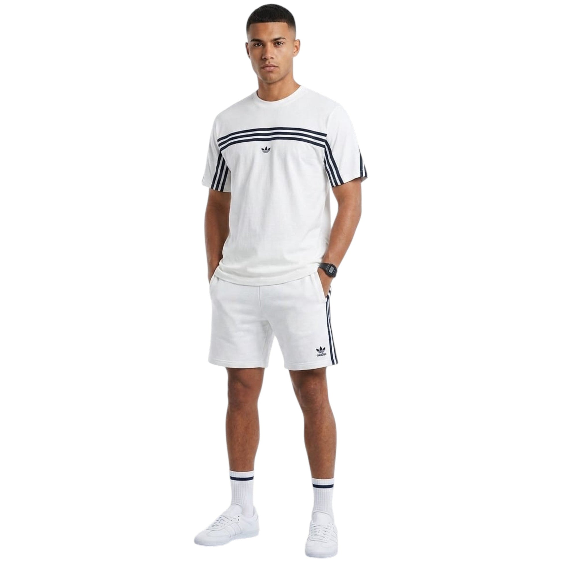 Men's Stripped Top,White