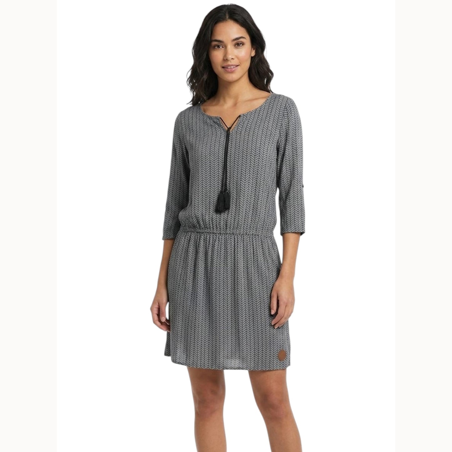 Women's Printed Dress,Grey