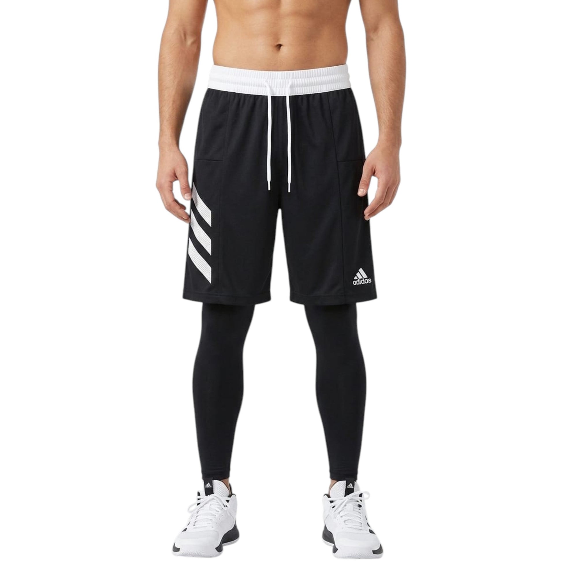 Men's Colorblocked Sport Short,Black
