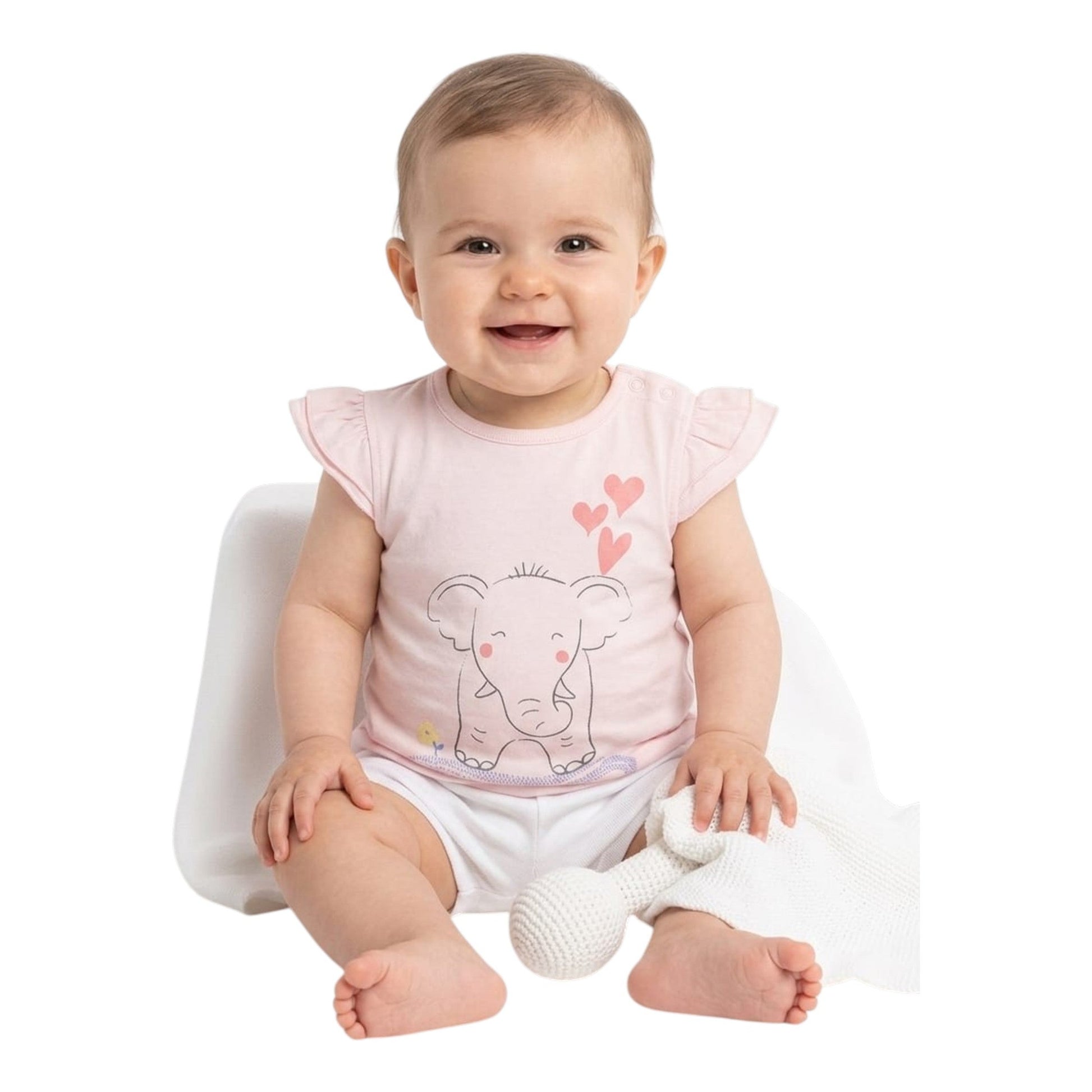 Kids Girl's Printed Top,Light Pink