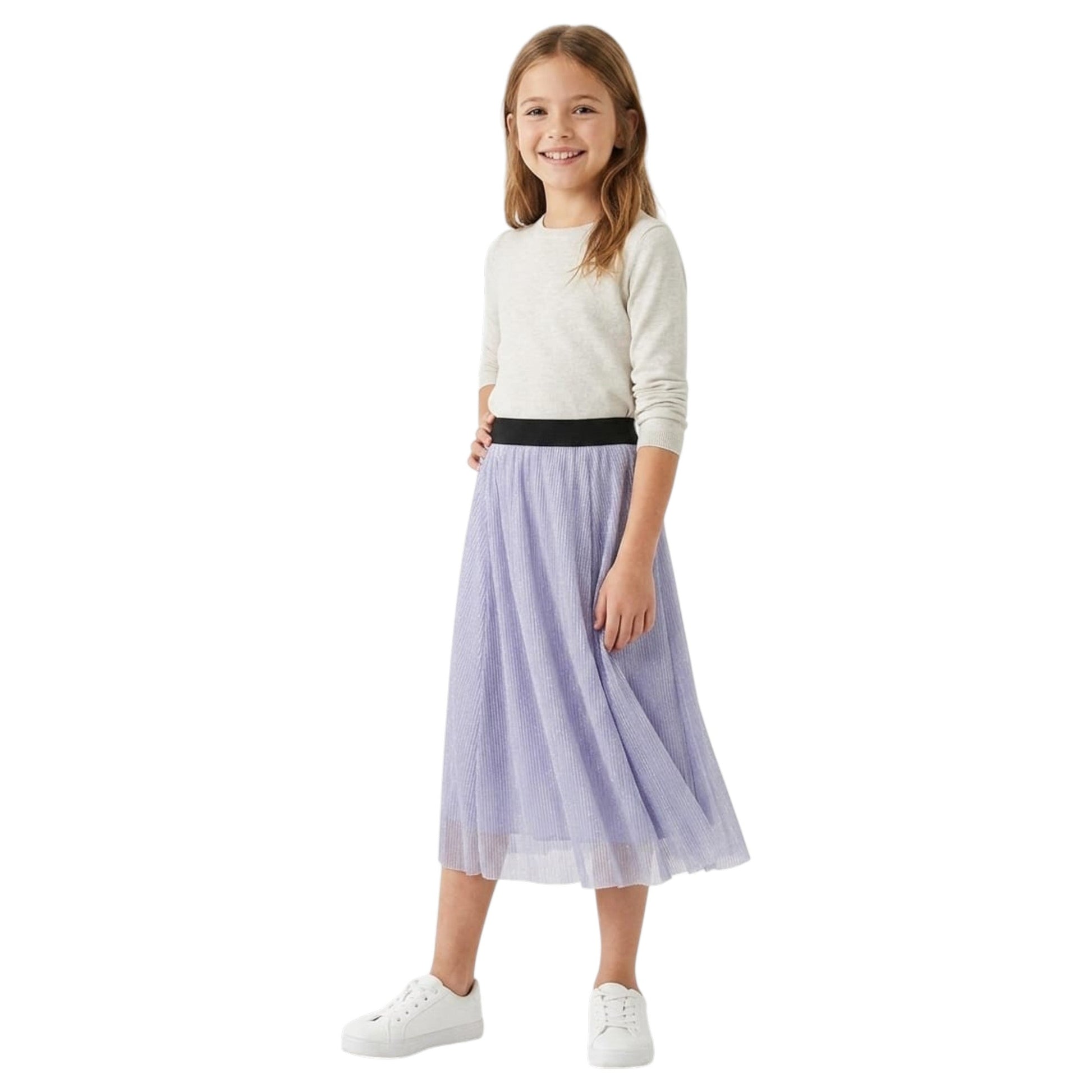 Kids Girl's Ruffled Skirt,Purple