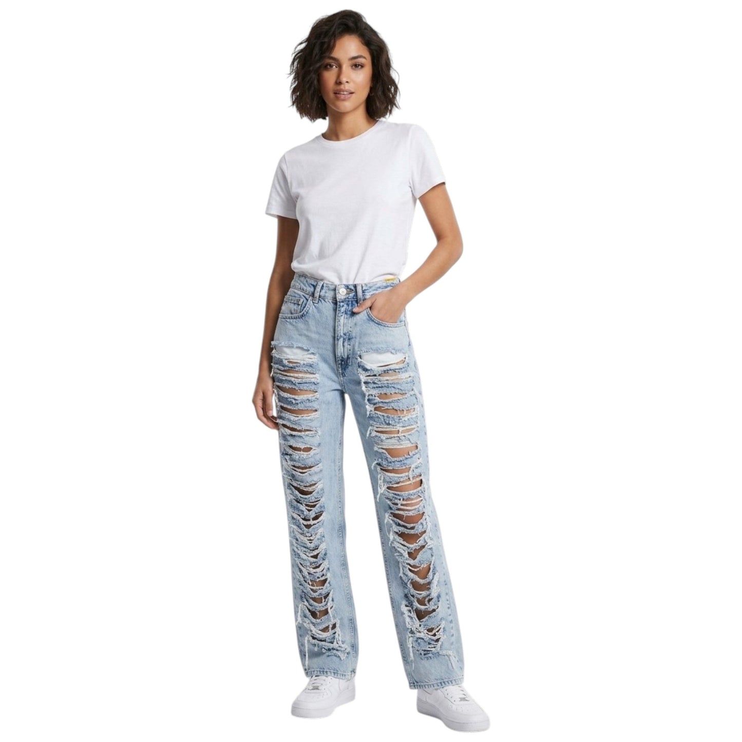 Women's Ripped Jeans,Blue