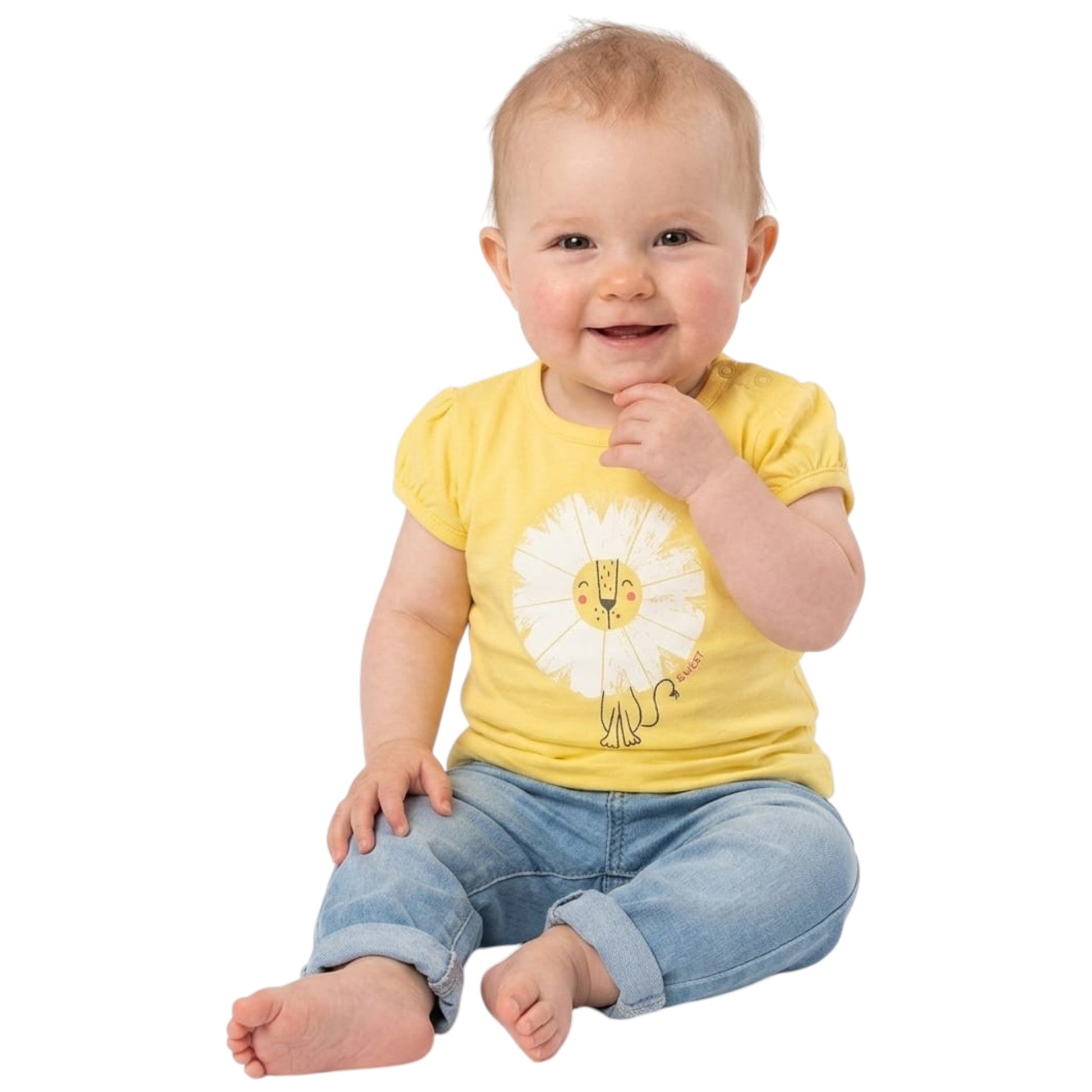 Kids Girl's Printed Top,Yellow