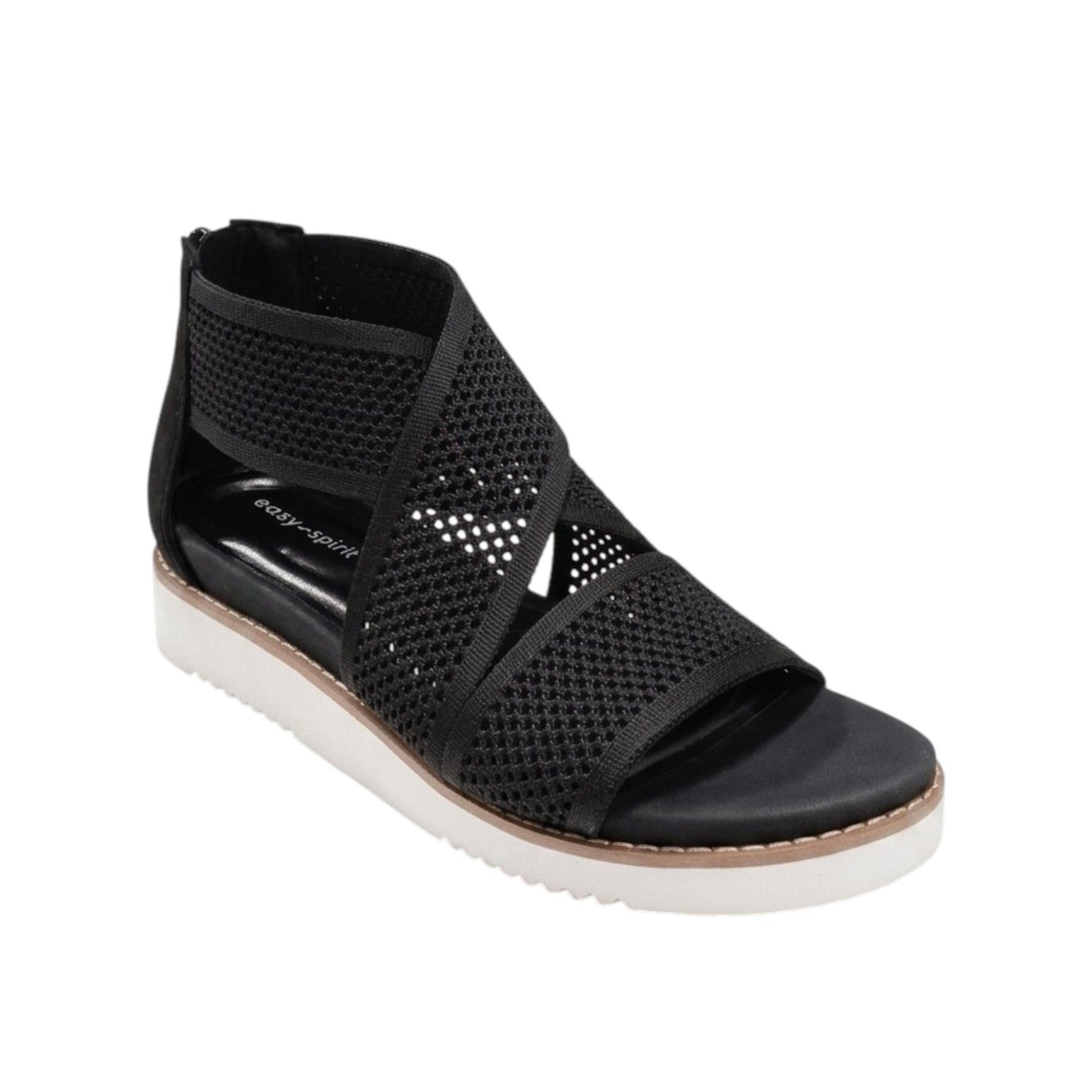 Women's Textured Snadal,Black