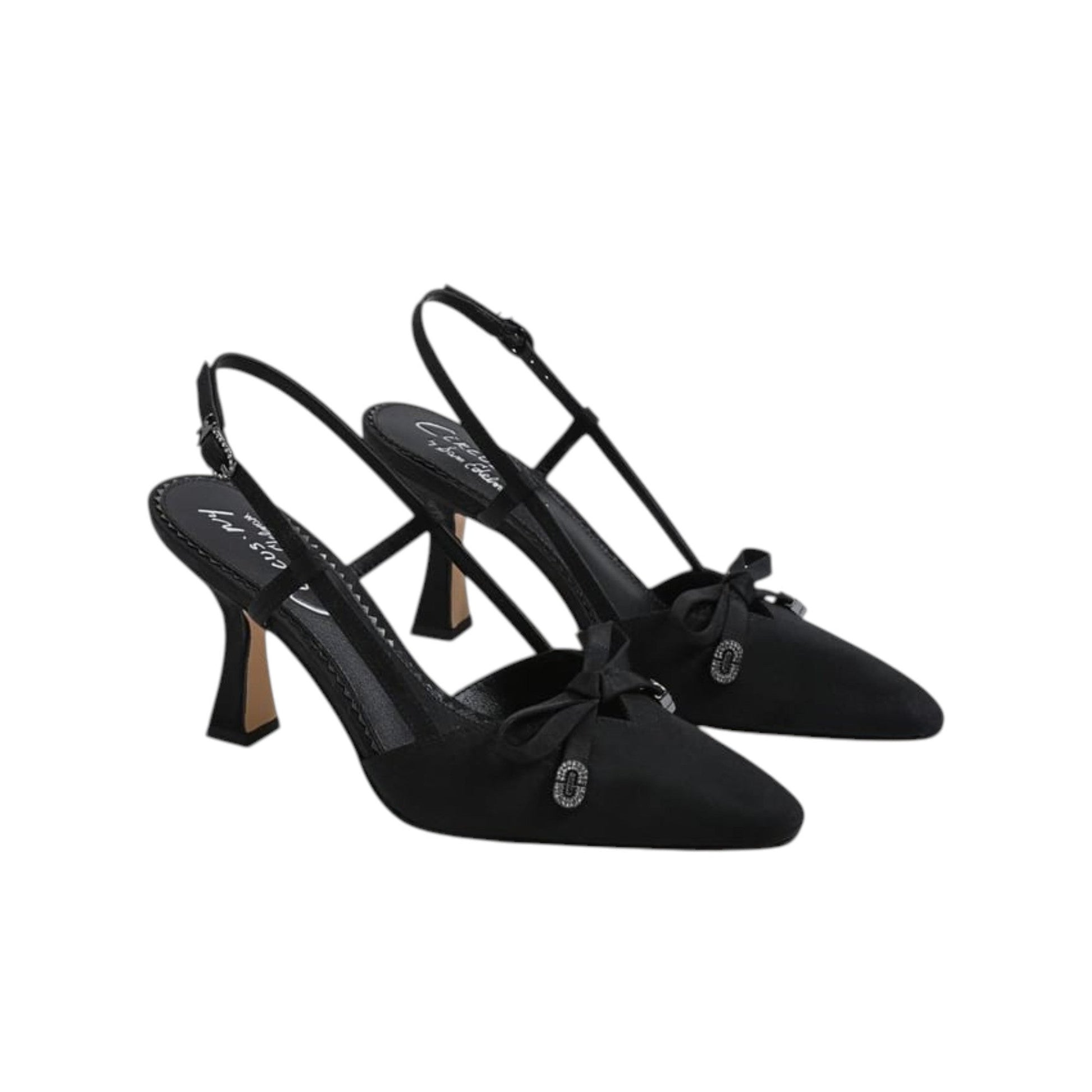 Women's Plain Heeled Shoes,Black