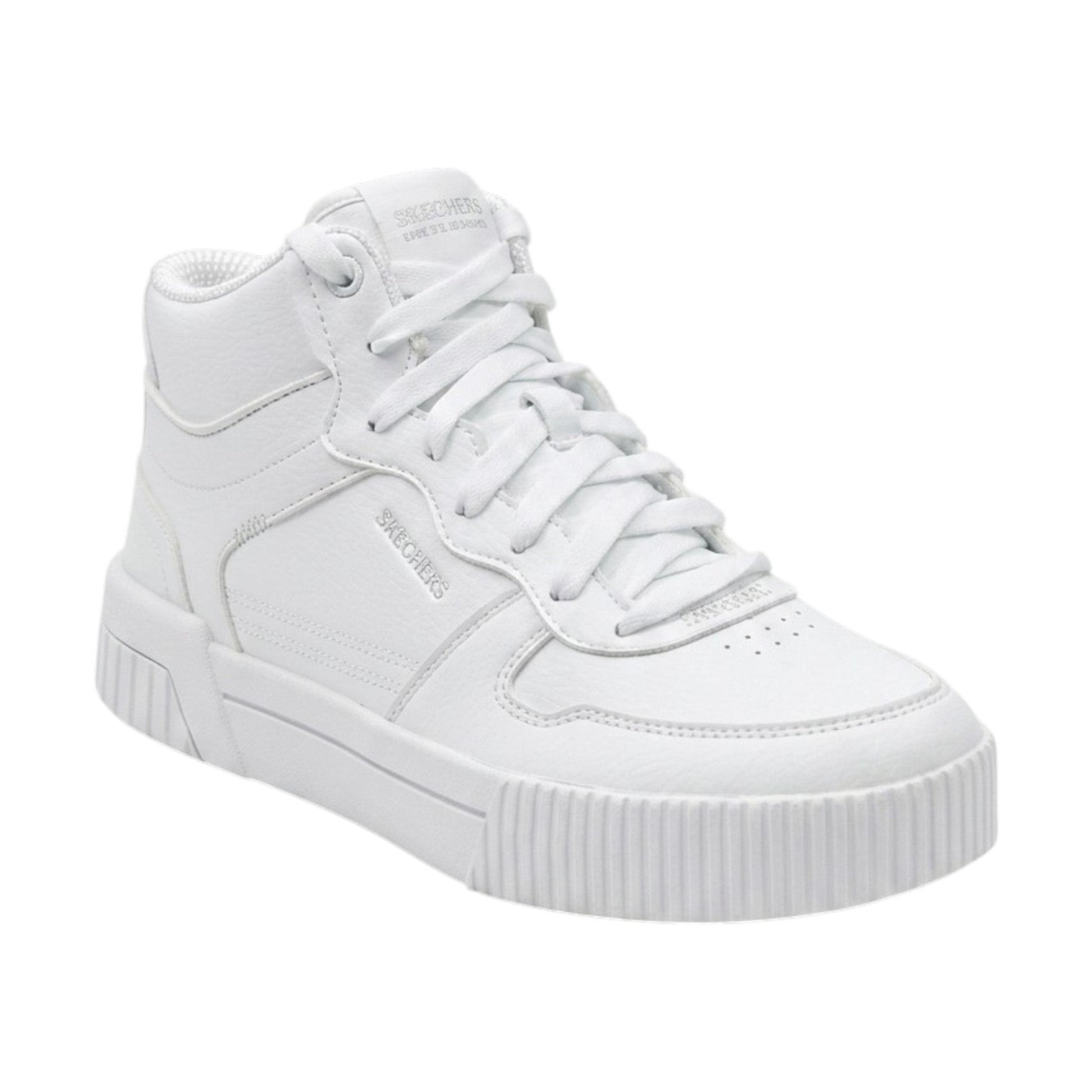 Women's Plain High Top Shoes,White
