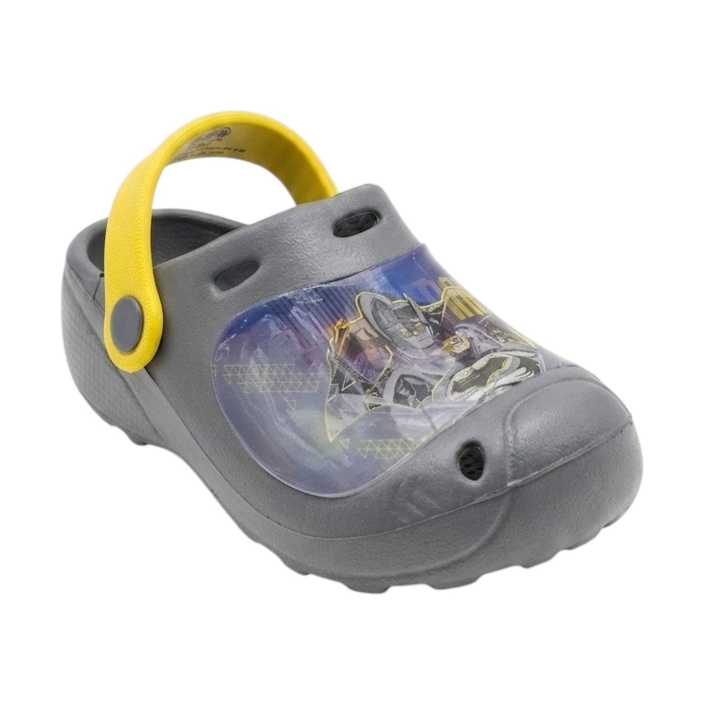 Kids Boy's Printed Slippers,Dark Grey