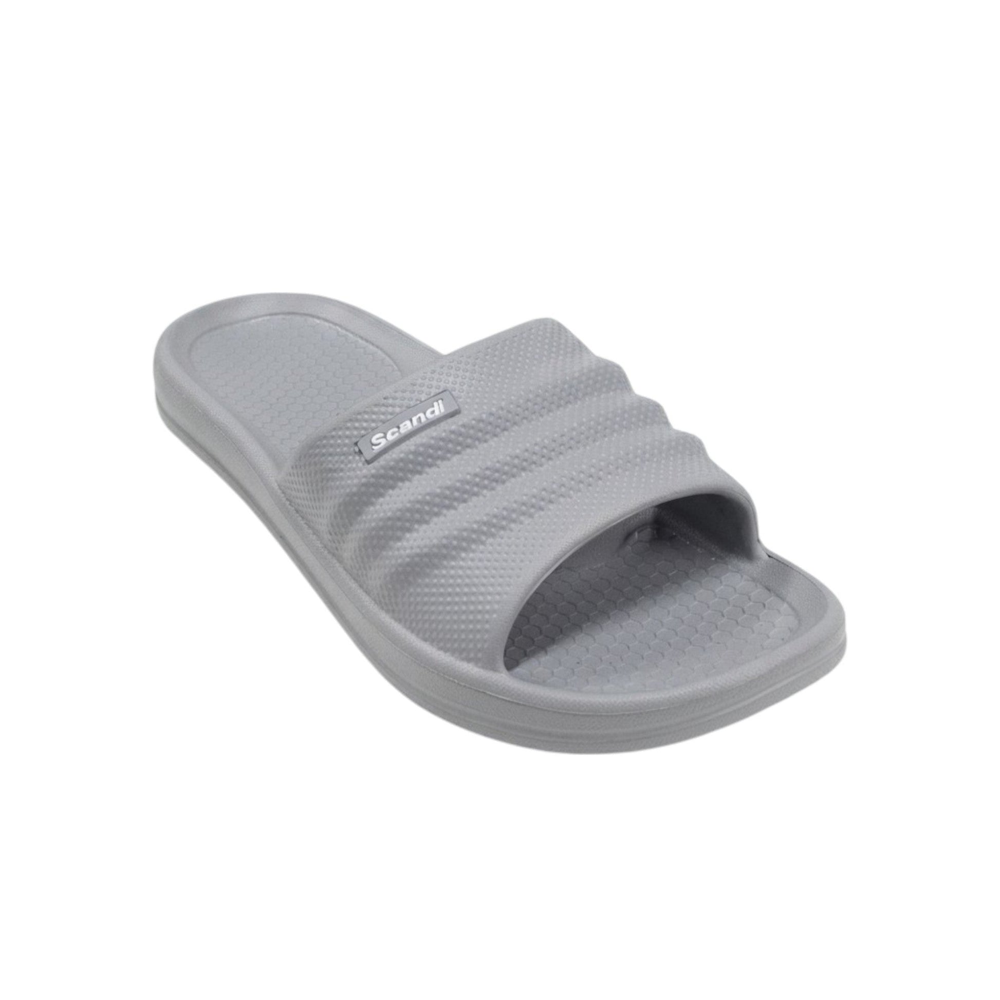 Men's Plain Solid Slippers,Grey