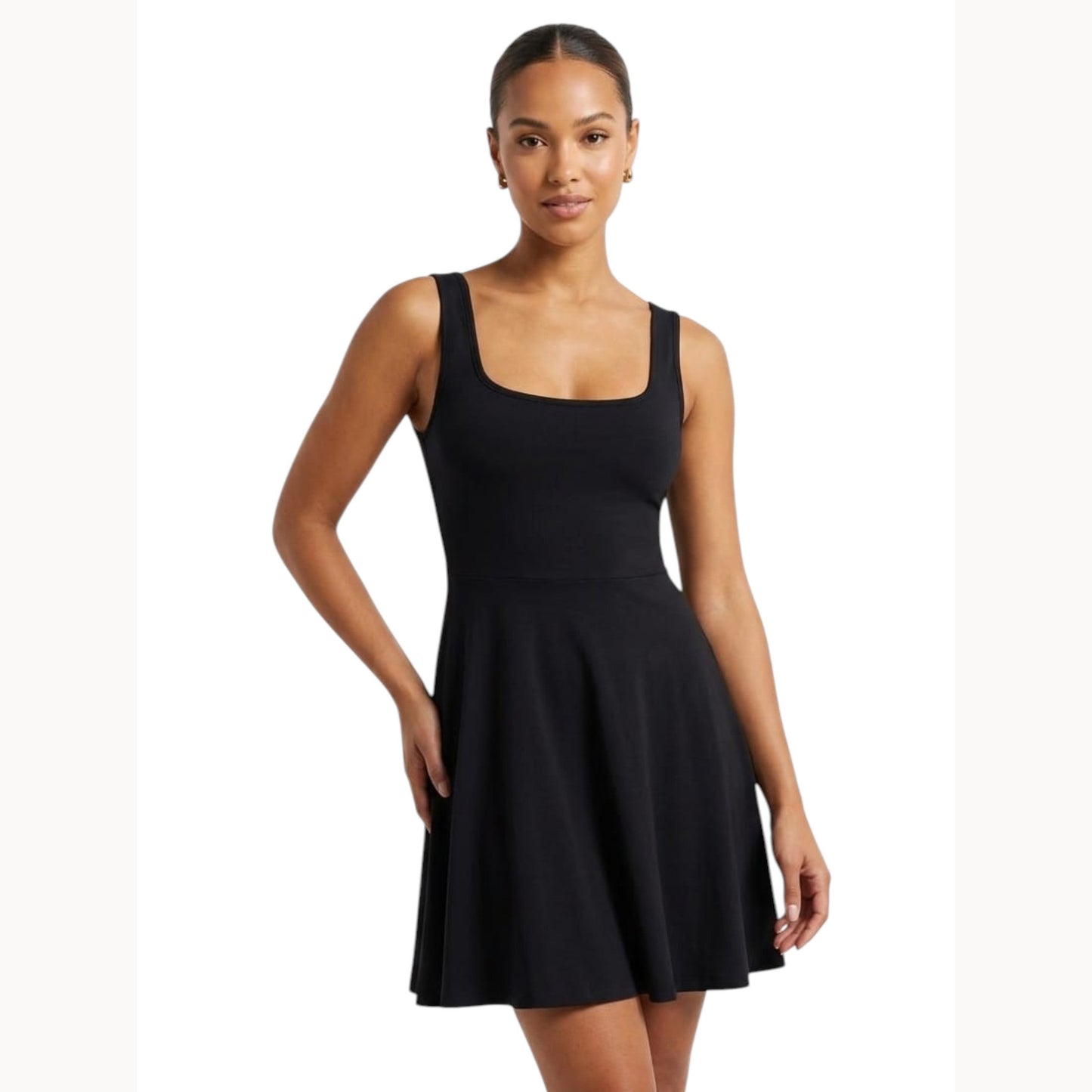 Women's Plain Dress,Black