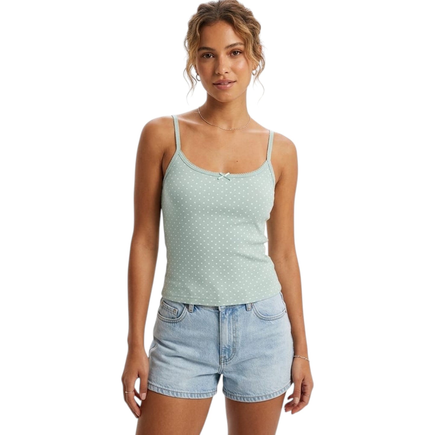 Women's Printed Top,Dusty Mint