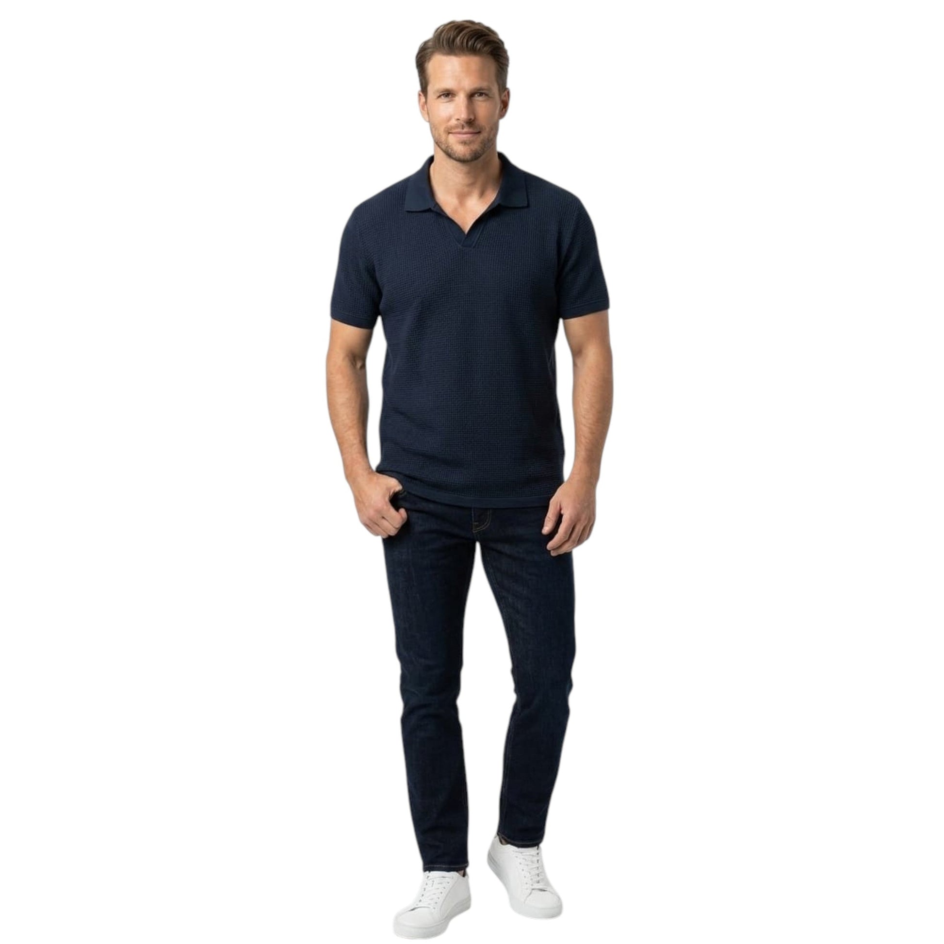 Men's Textured Top,Navy