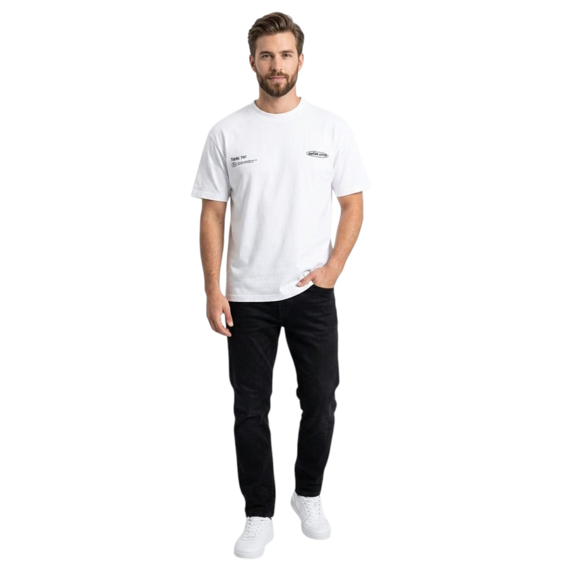 Men's Printed Top,White