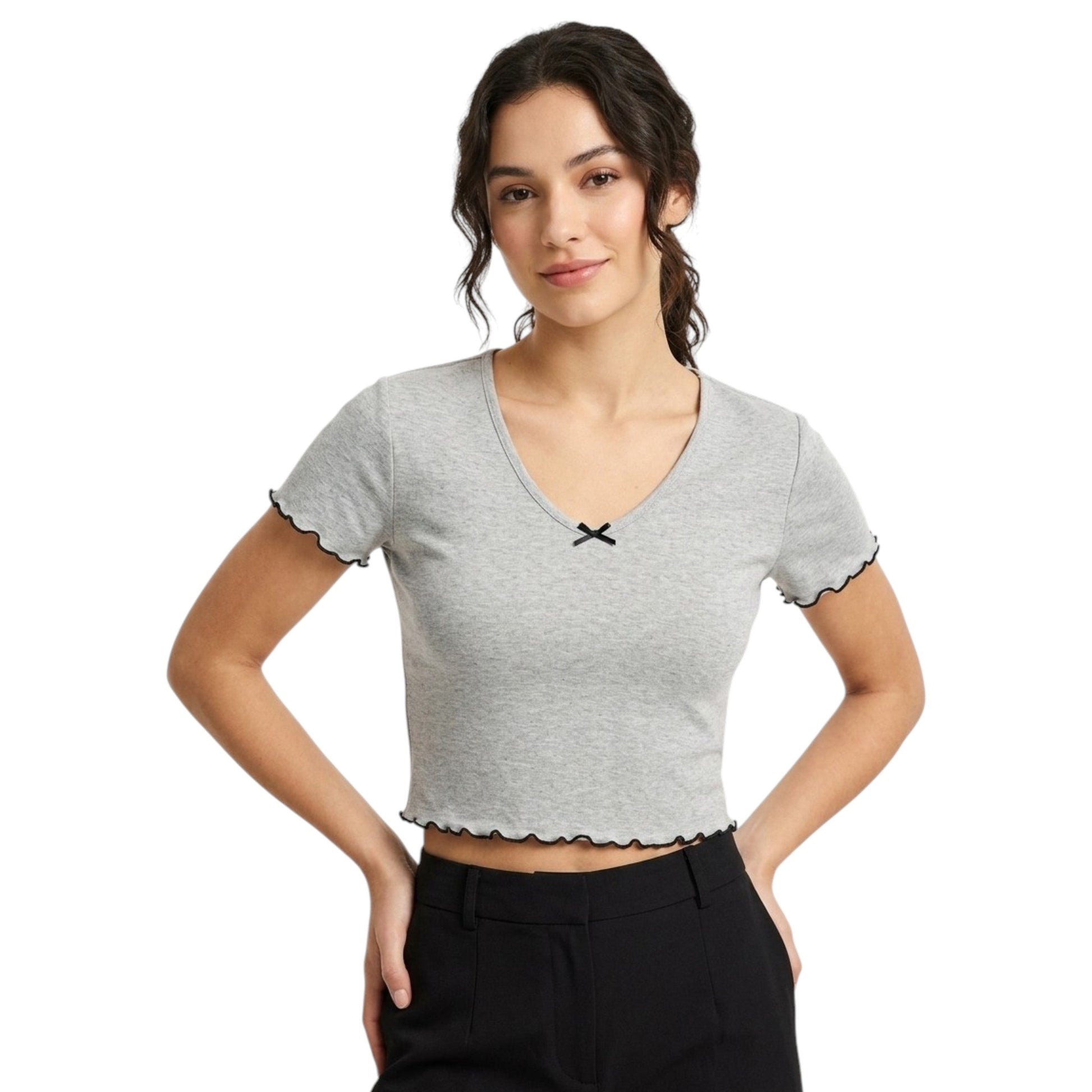 Women's Plain Top,Grey