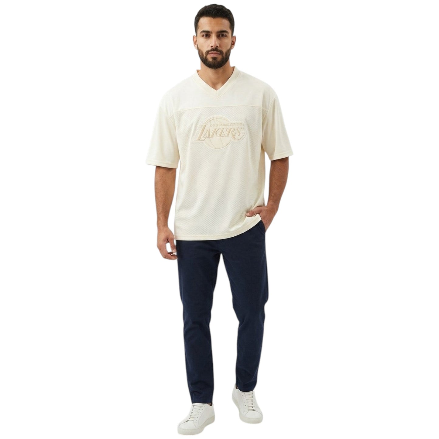 Men's Textured Top,Beige