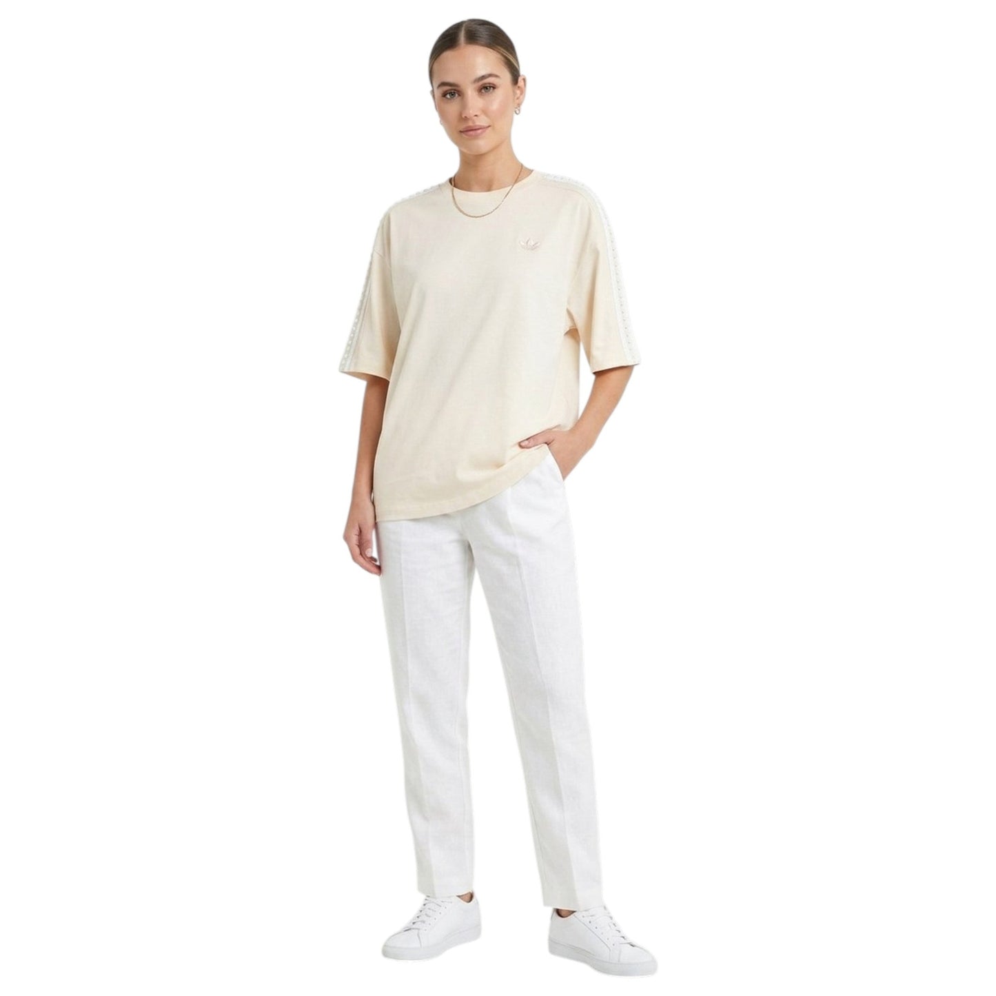 Women's Plain Top,Light Beige