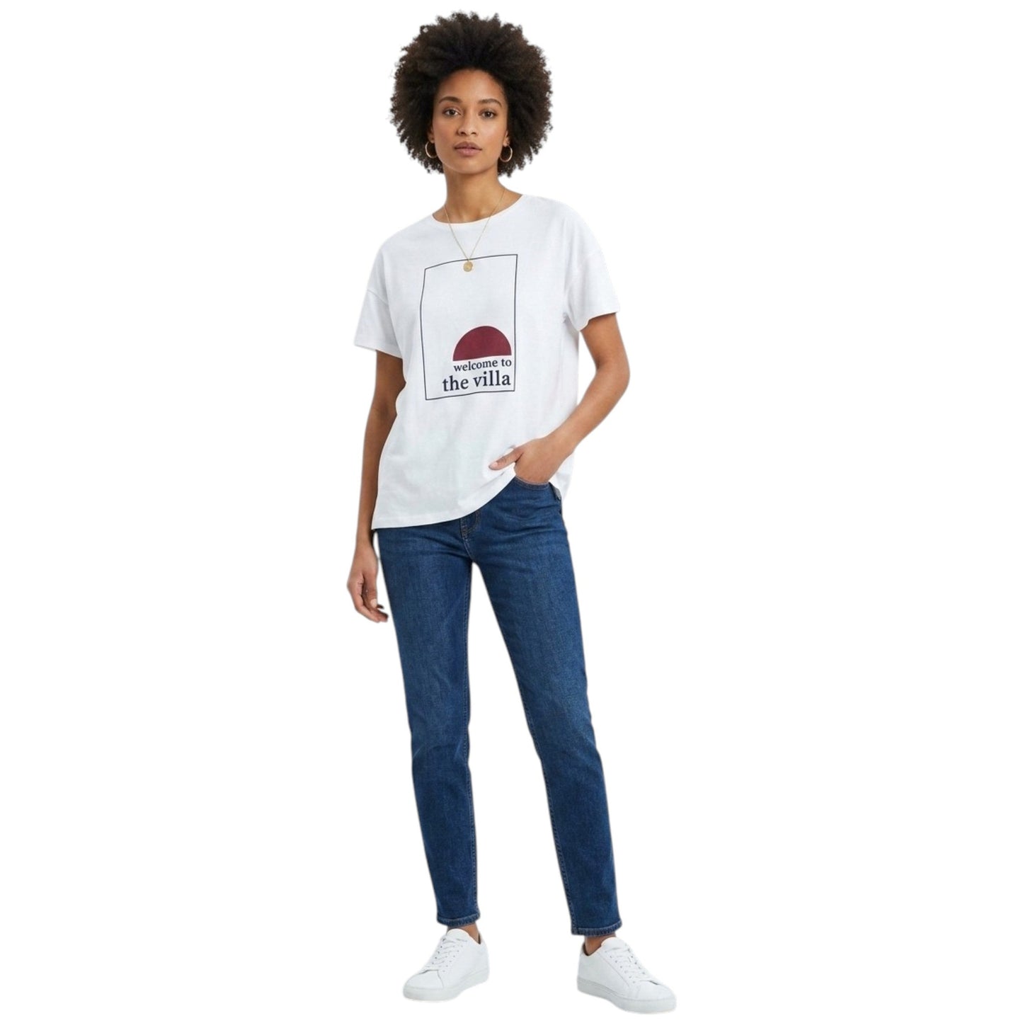 Women's Printed Top,White