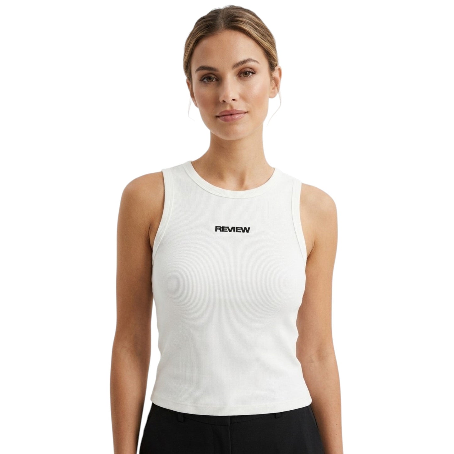 Women's Ribbed Top,White