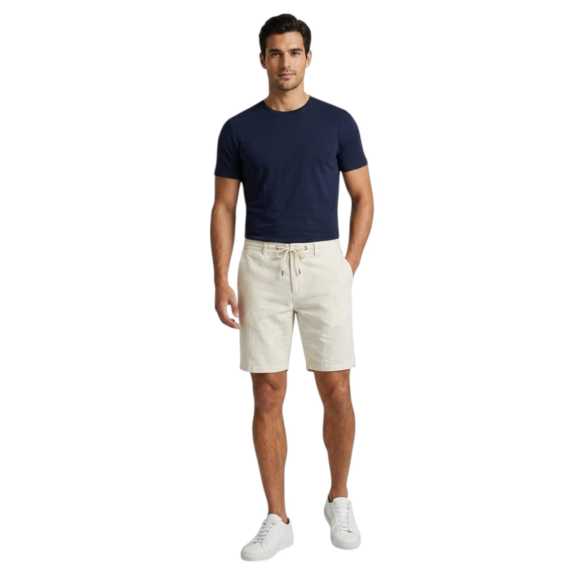 Men's Plain Solid Short,Beige