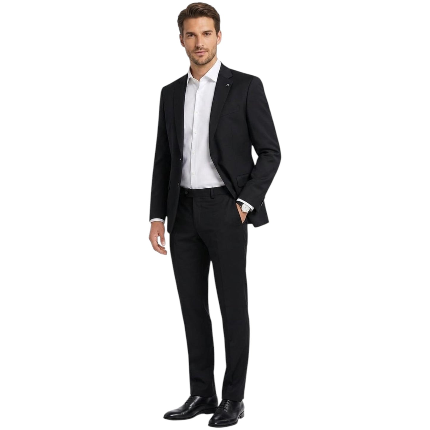 Men's Plain Solid Blazer,Black