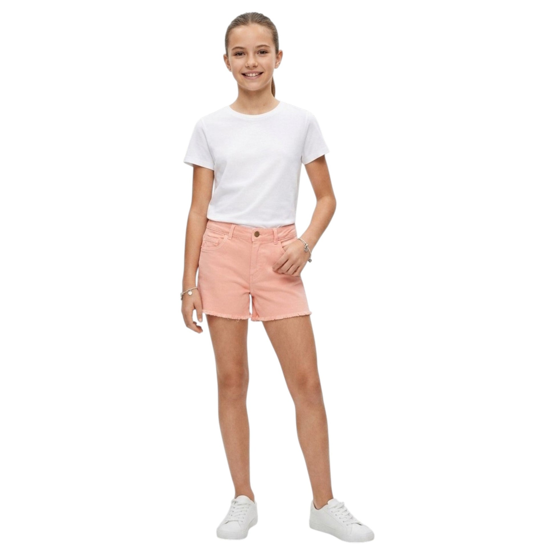 Kids Girl's Plain Short,Light Pink