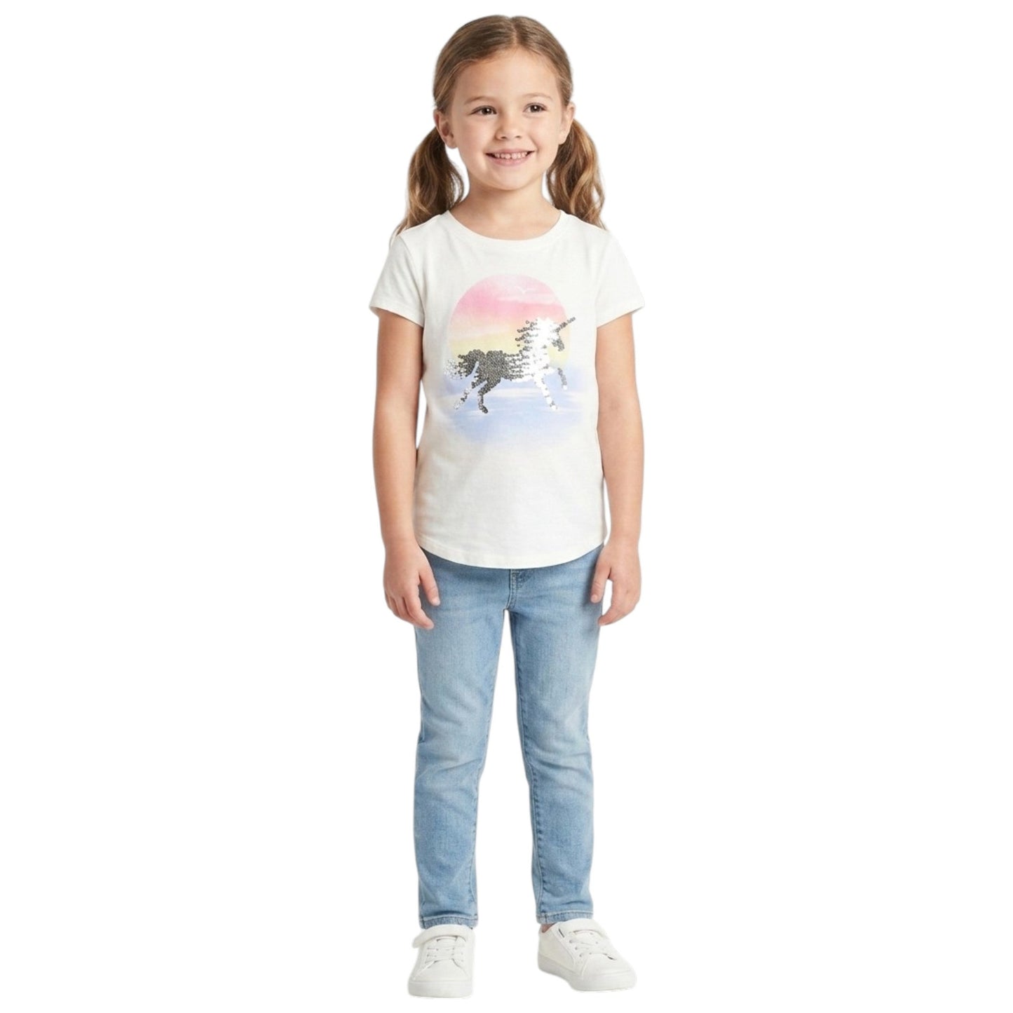 Kids Girl's Printed Top,White