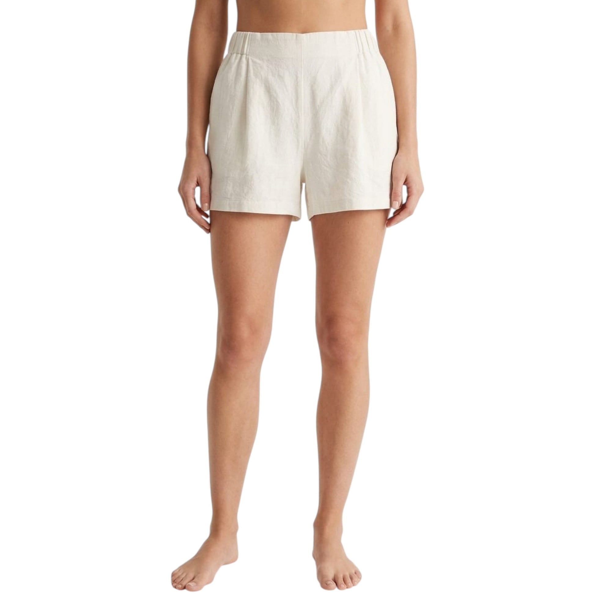 Women's Plain Solid Short,Off White
