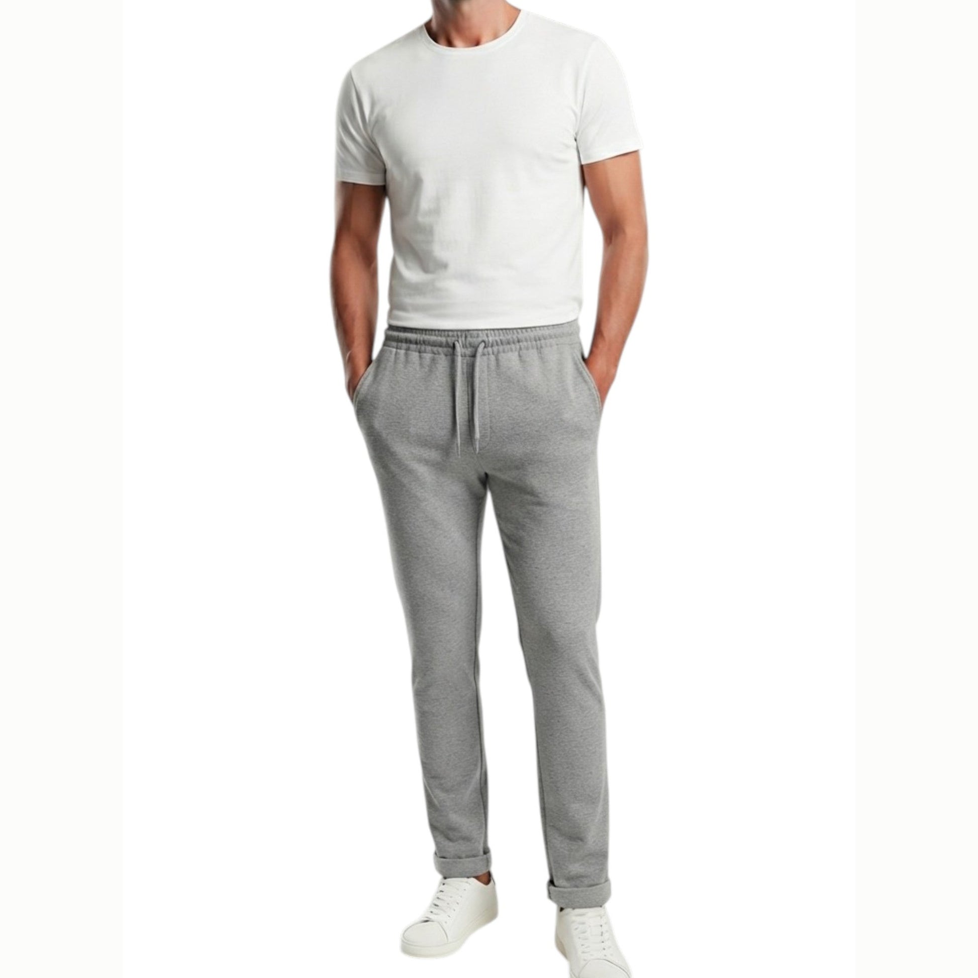 Men's Textured Pants,Light Grey