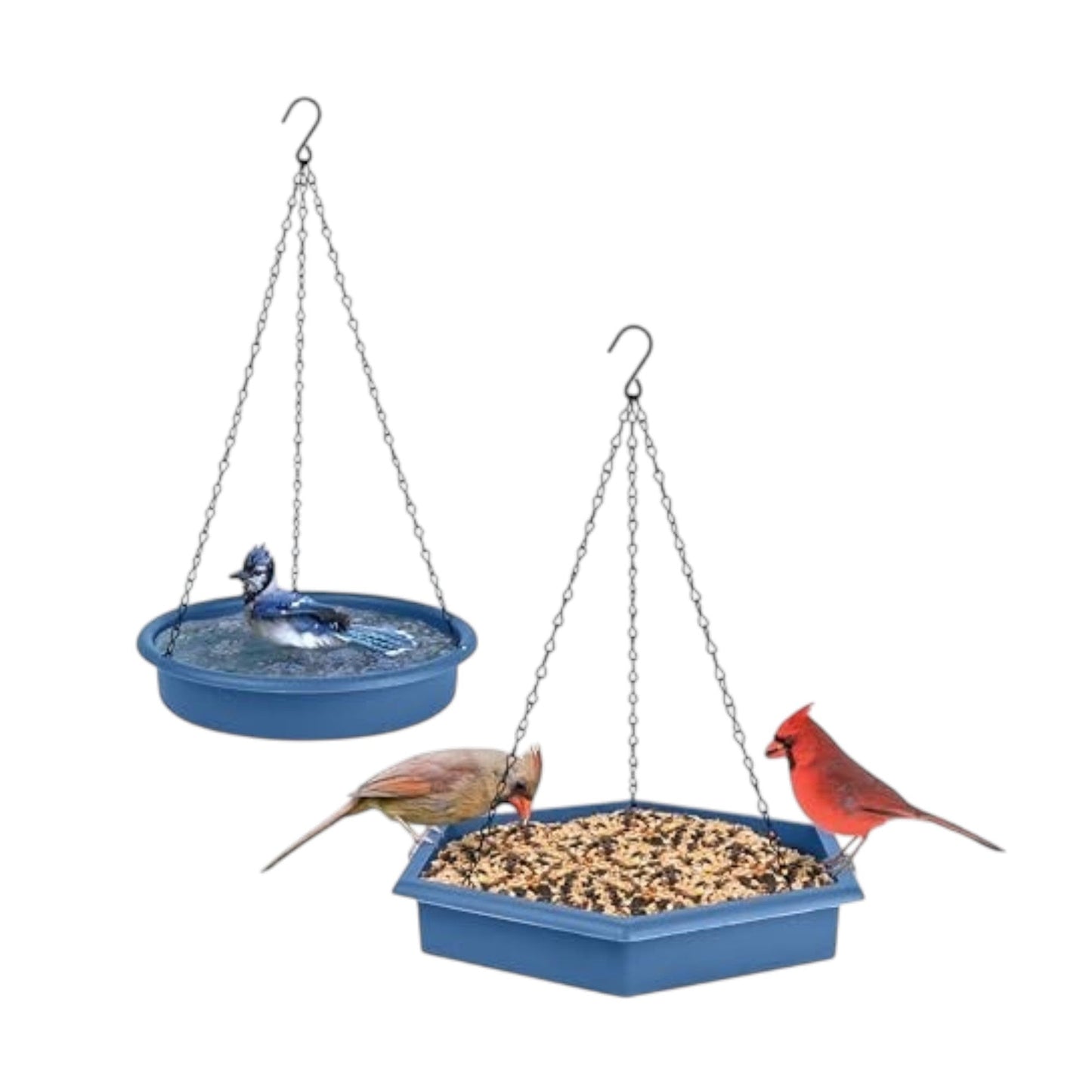 Complete Bird Feeder & Bird Bath Set