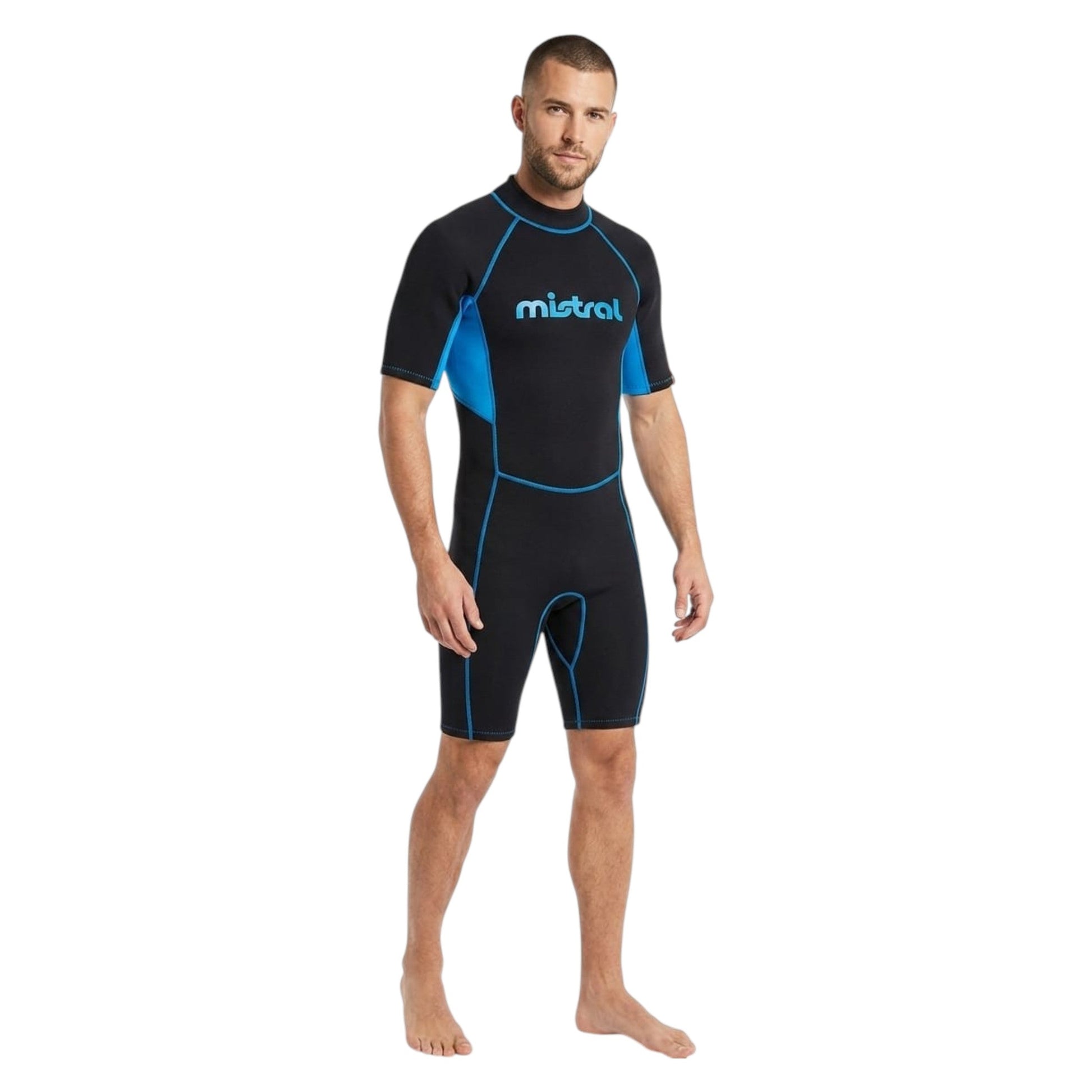 Men's Colorblocked WaterProof Swimsuit,Black