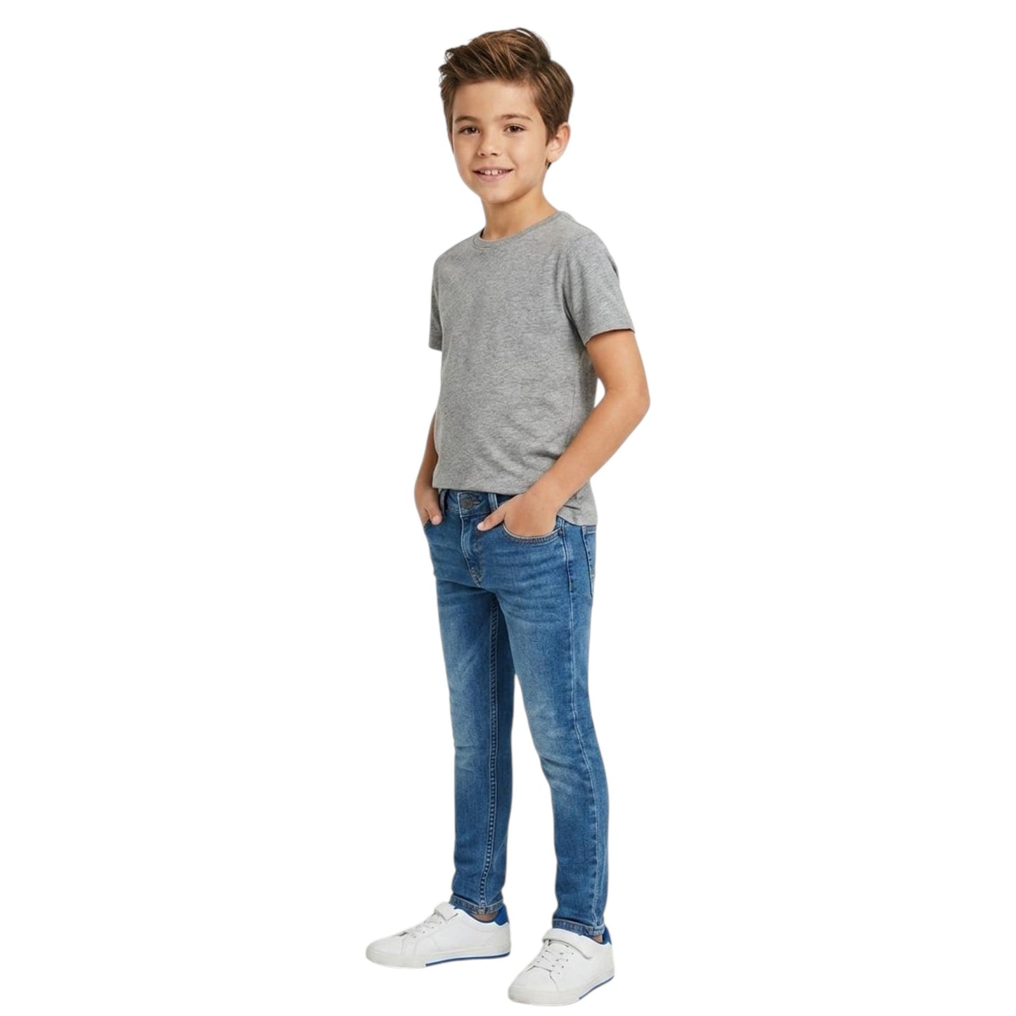 Kids Boy's Plain Jeans,Blue