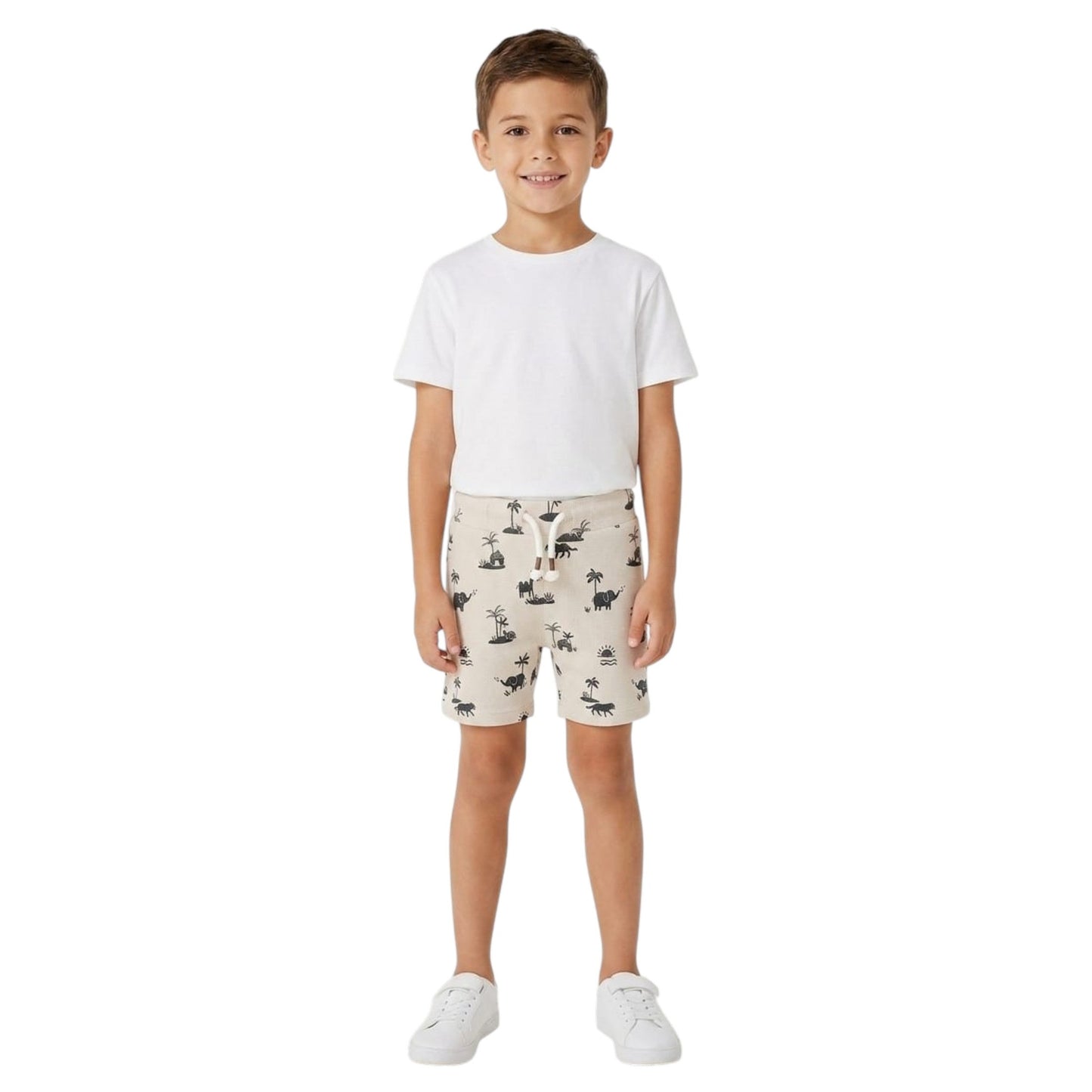 Kids Boy's Printed Short,Beige