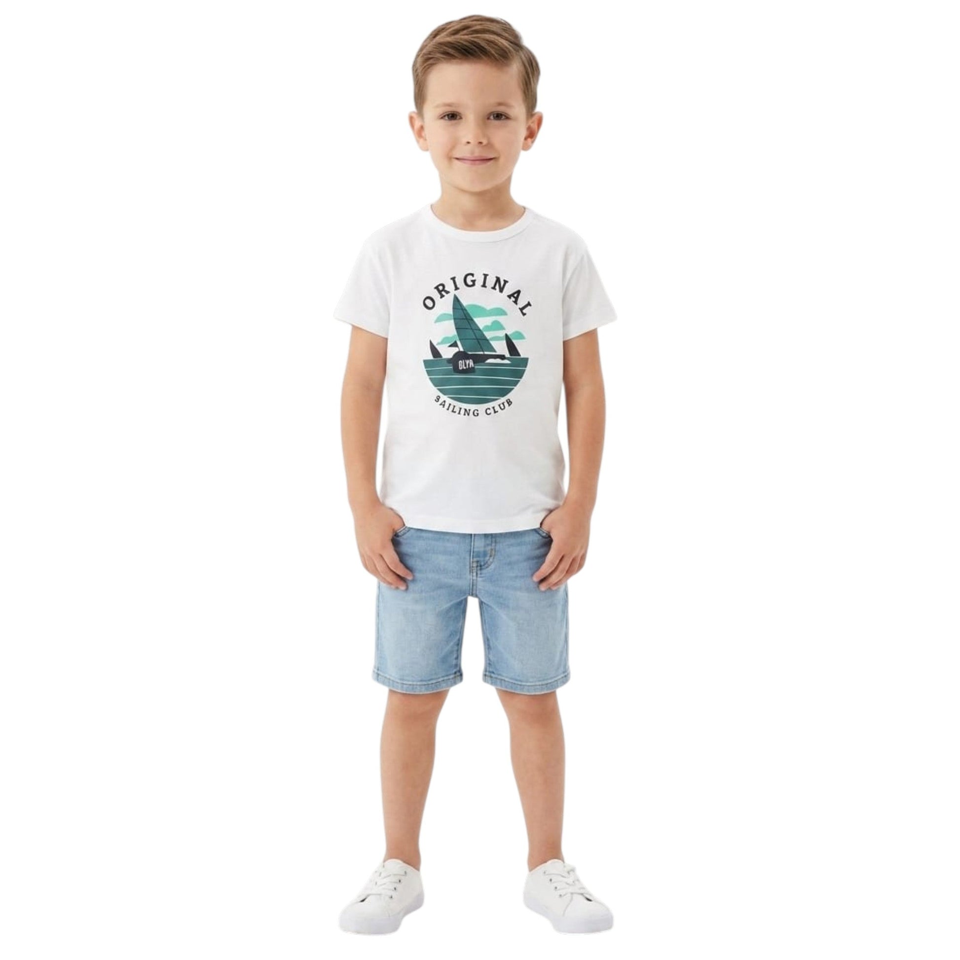 Kids Boy's Printed Top,White
