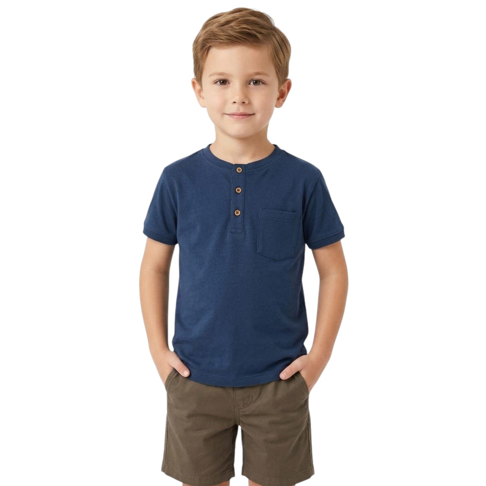 Kids Boy's Plain Top,Navy