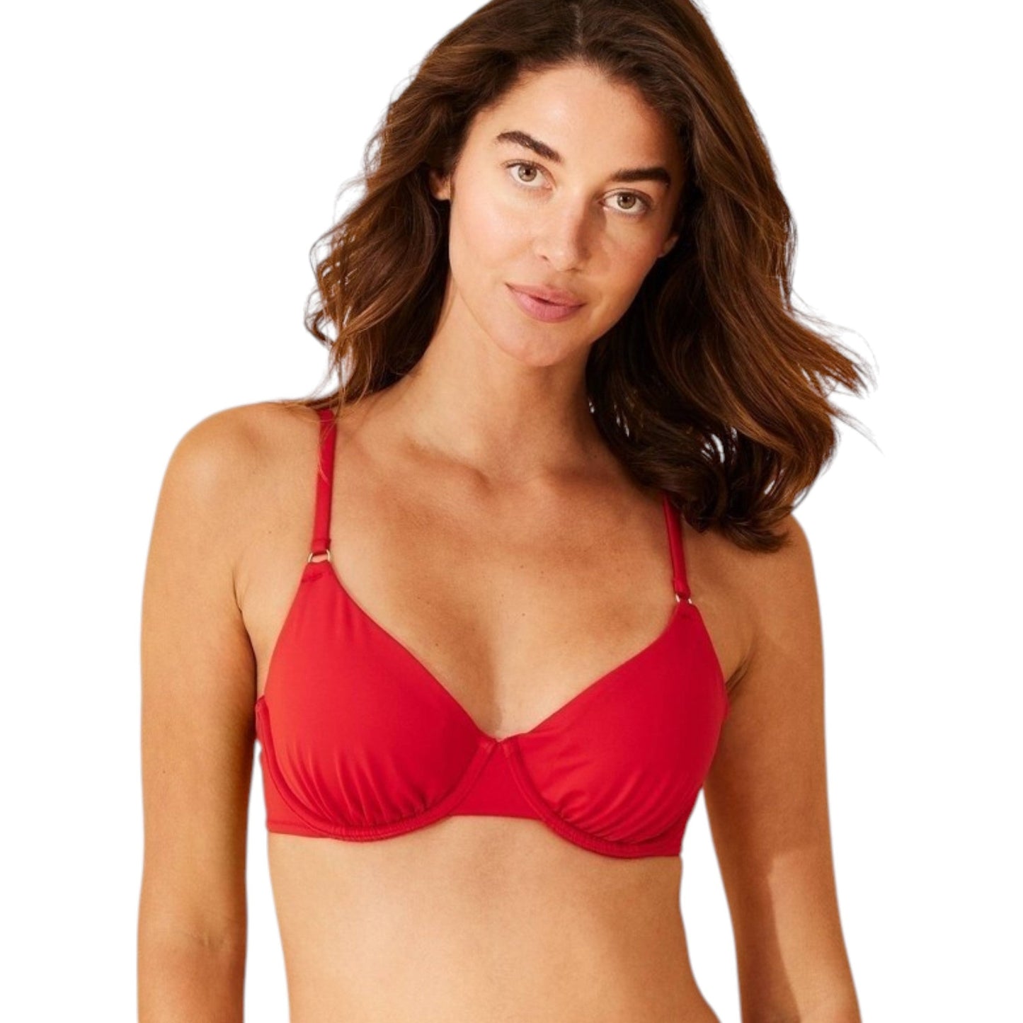 Women's Plain Bikini Top,Red