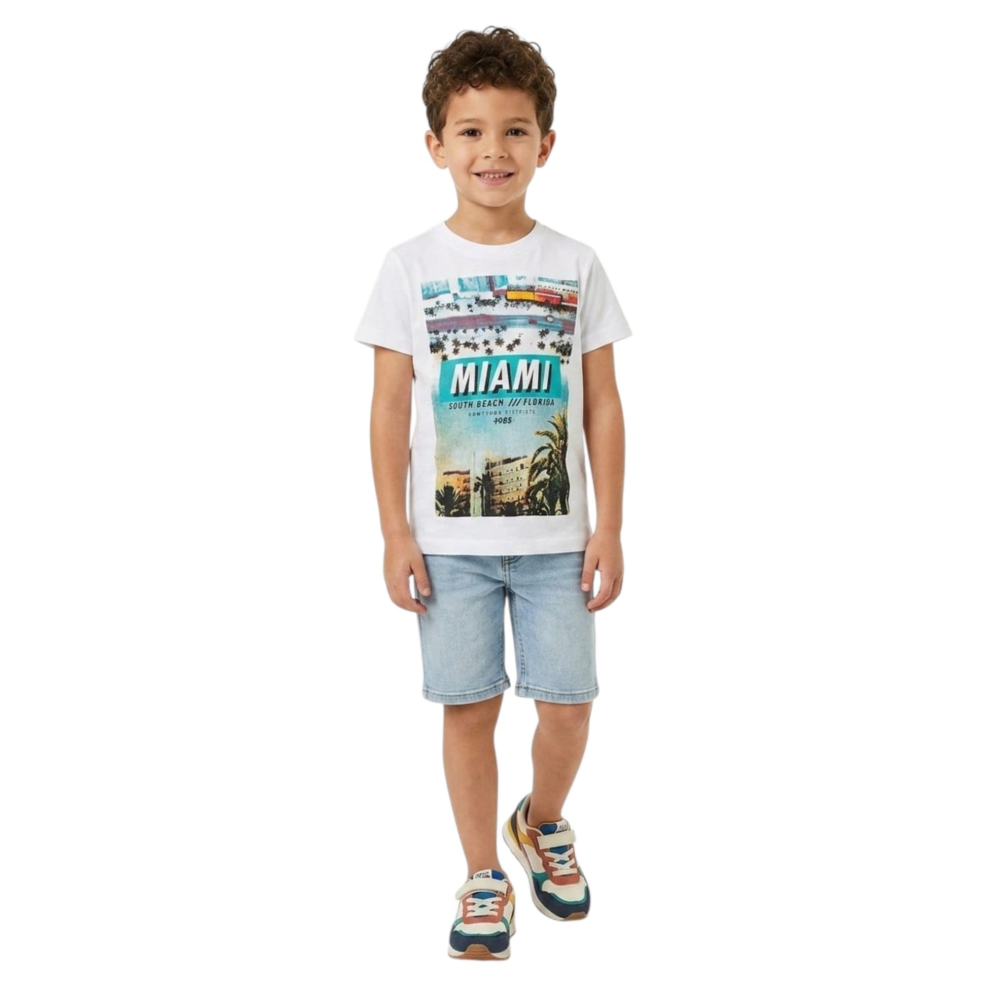 Kids Boy's Printed Top,White