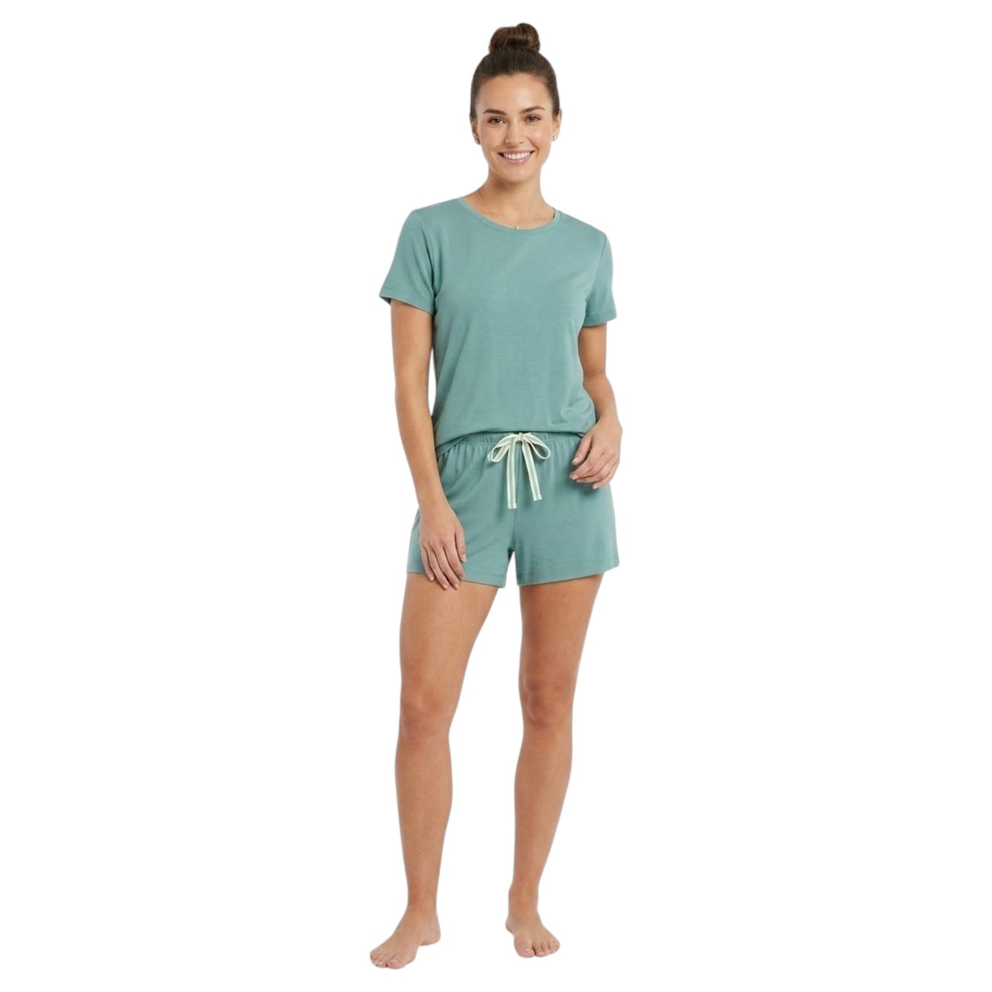 Women's Plain Short ,Dusty Blue
