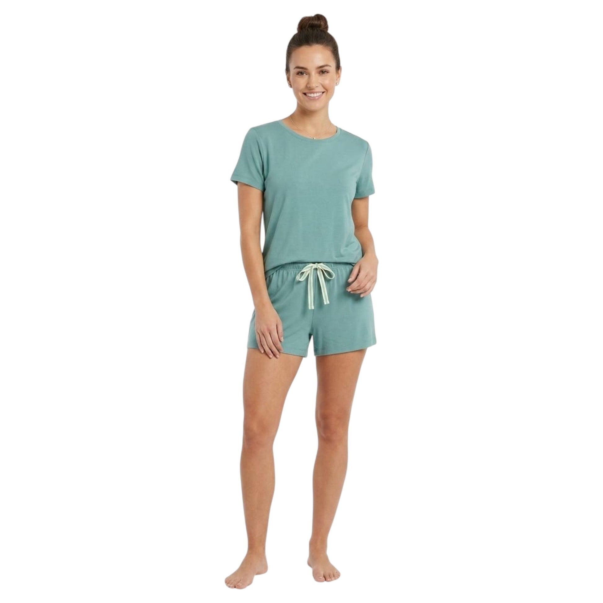 Women's Plain Short ,Dusty Blue