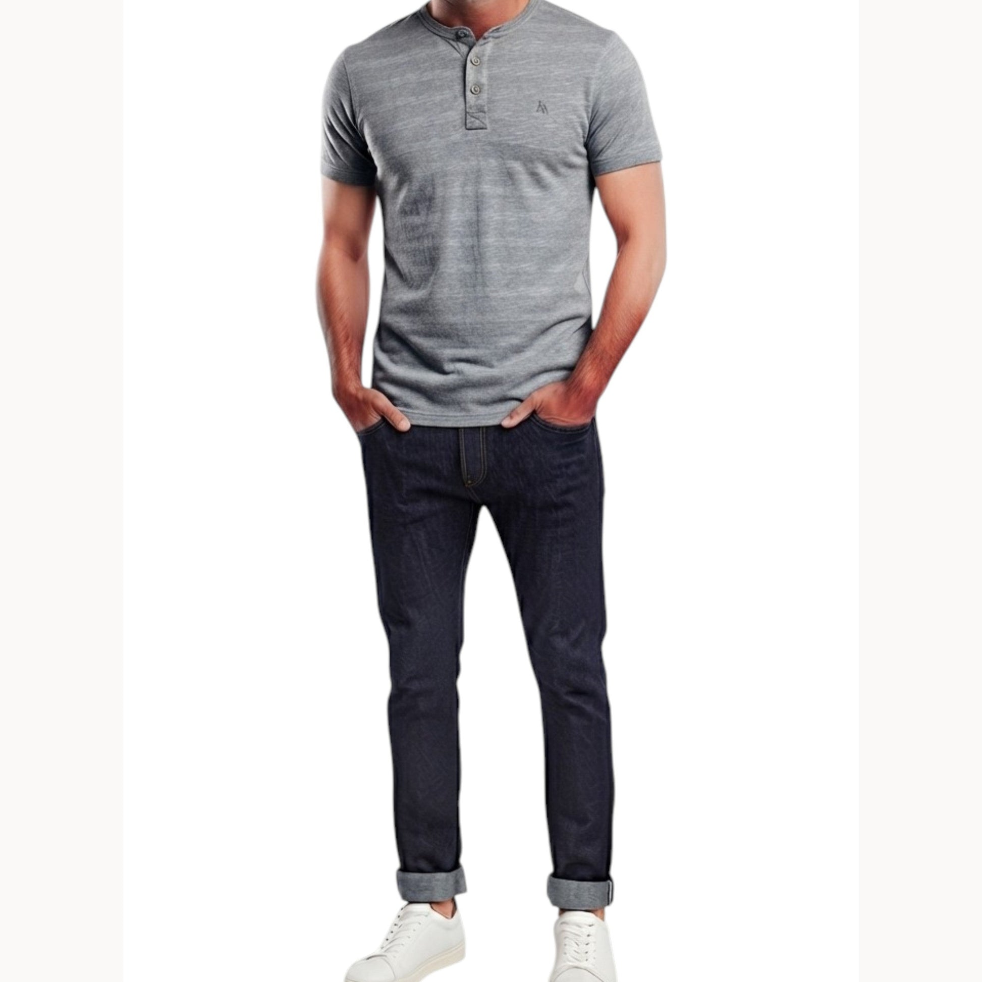 Men's Stripped Top,Grey