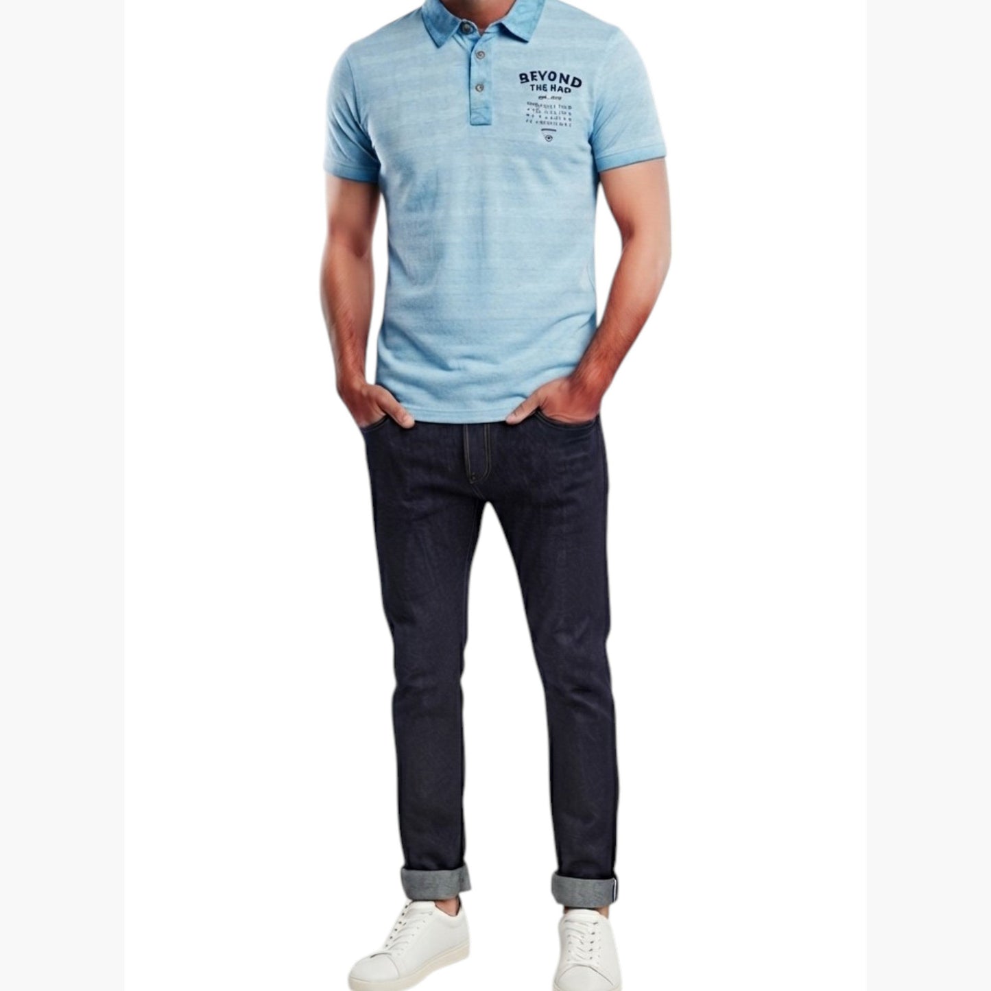 Men's Plain Top,Light Blue