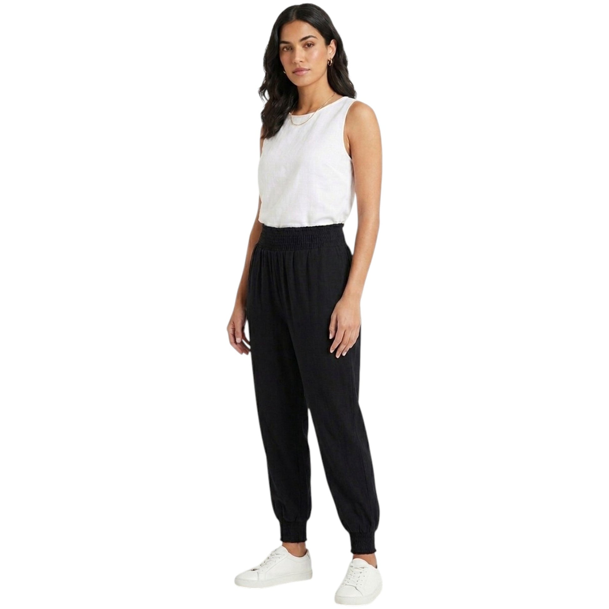 Women's Textured pants ,Black